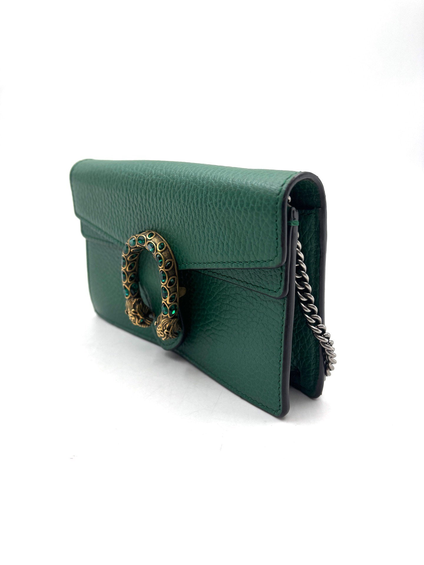 Gucci - Dionysus Mini Chain Wallet - Grained leather - Emerald Green - (mini)