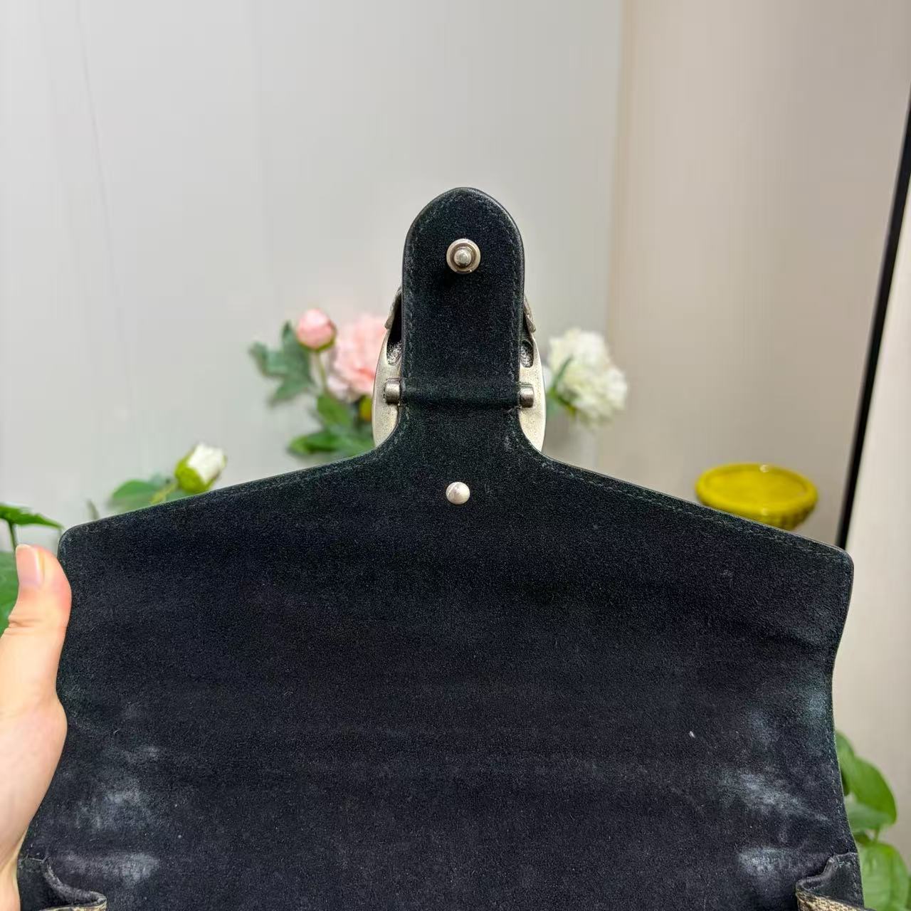 Gucci - Dionysus Shoulder Bag - GG Supreme canvas and suede - Beige, Black, Silver - (medium)