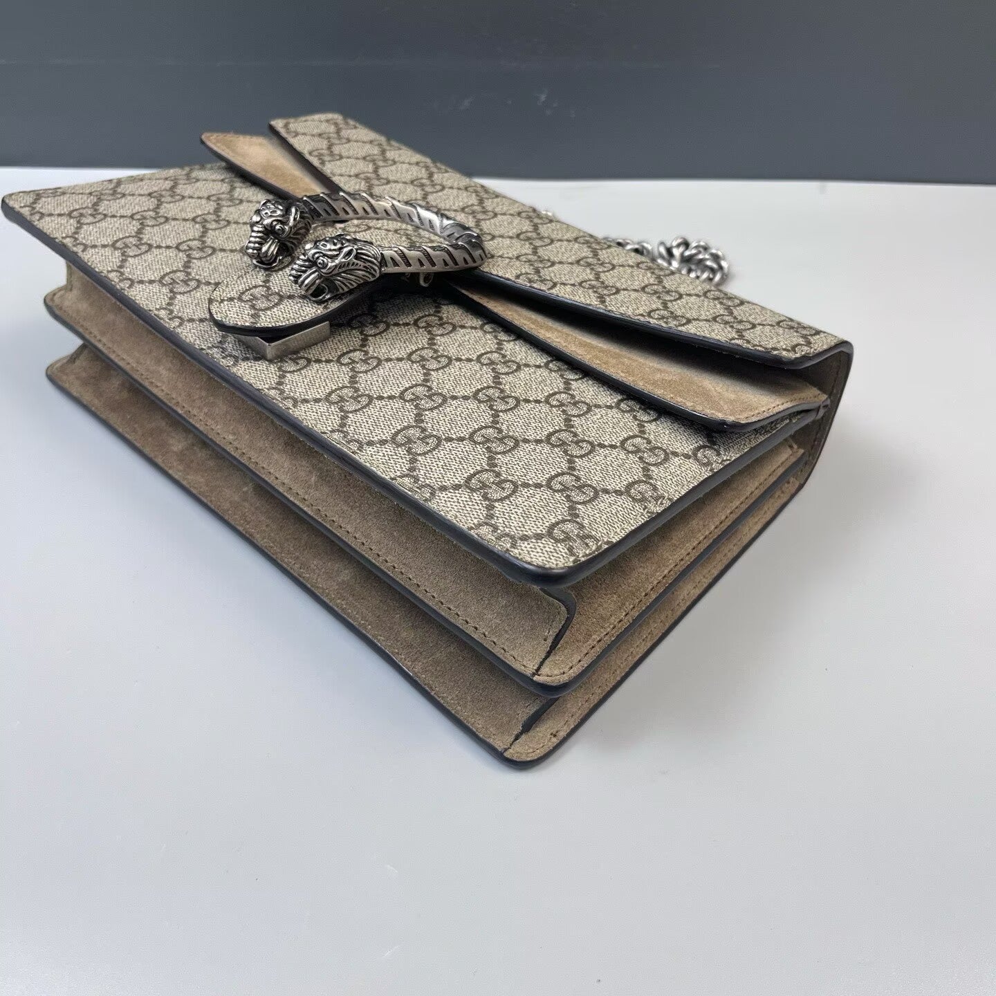 Gucci - Dionysus Shoulder Bag - GG Supreme canvas, suede - Beige, Brown - (medium)