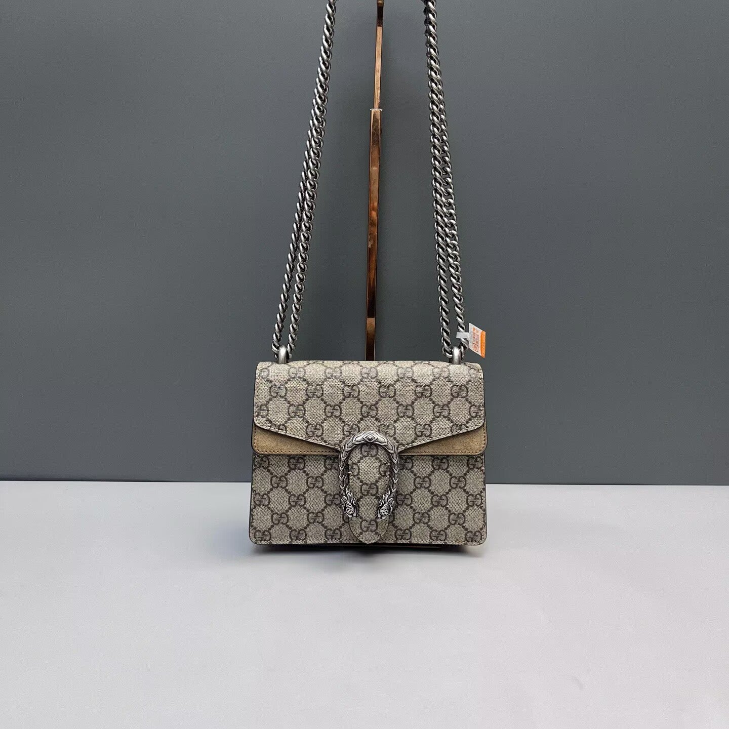 Gucci - Dionysus Shoulder Bag - GG Supreme canvas with suede trim - Beige and Camel - (Small)