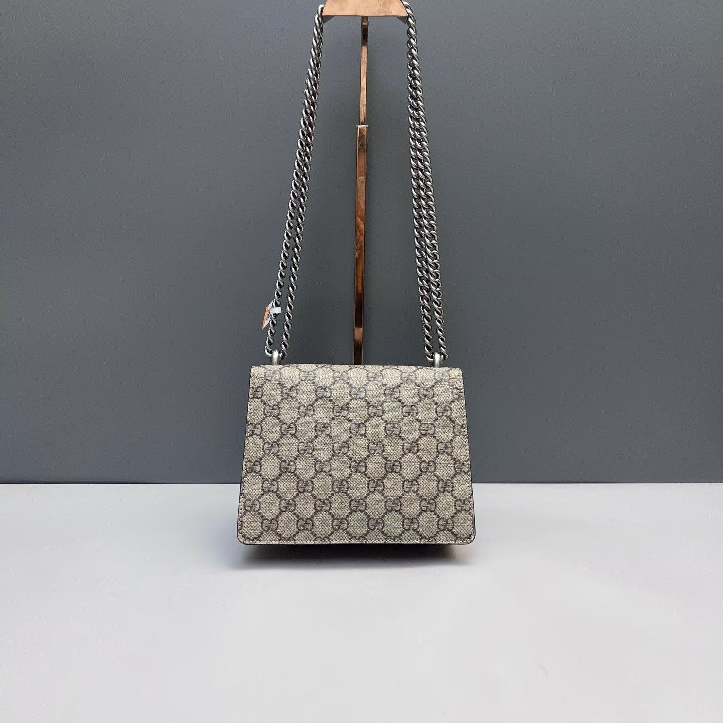 Gucci - Dionysus Shoulder Bag - GG Supreme canvas with suede trim - Beige and Camel - (Small)