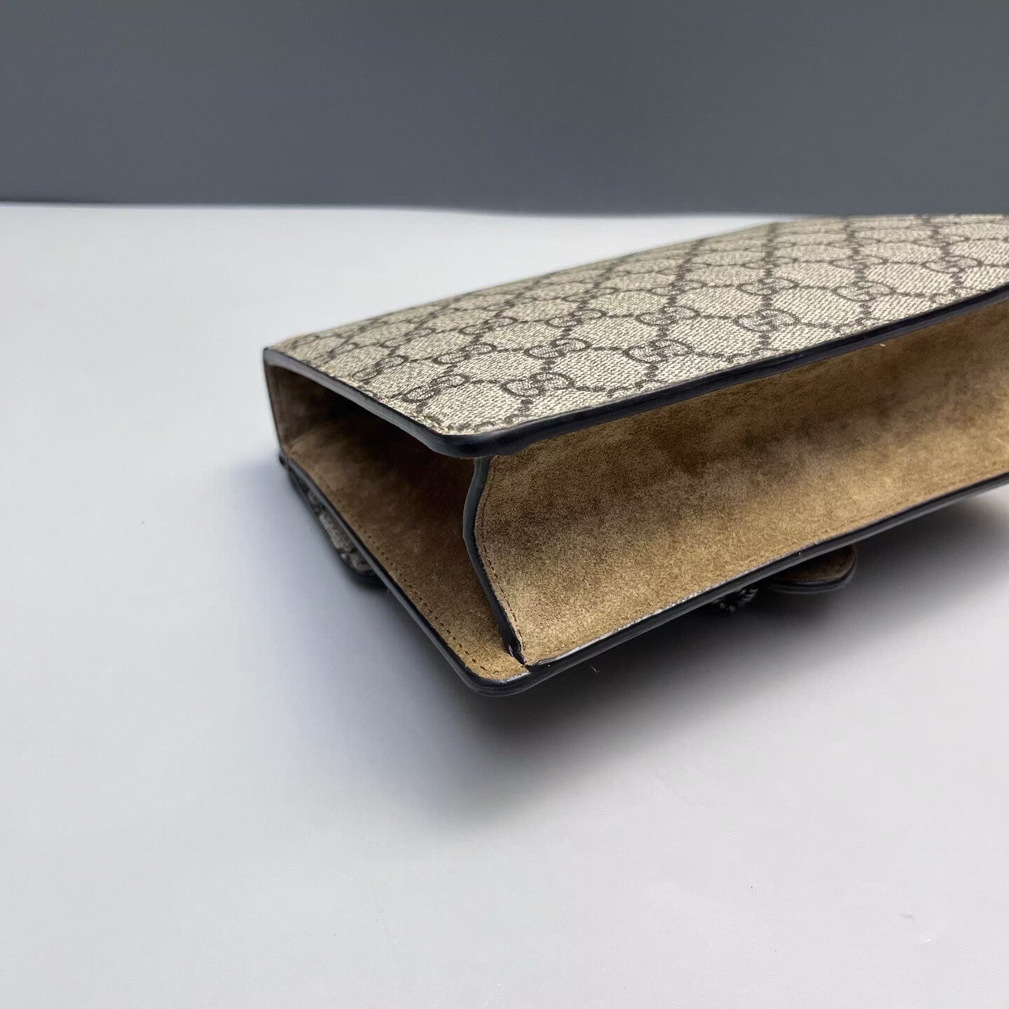 Gucci - Dionysus Shoulder Bag - GG Supreme canvas with suede trim - Beige and Camel - (Small)