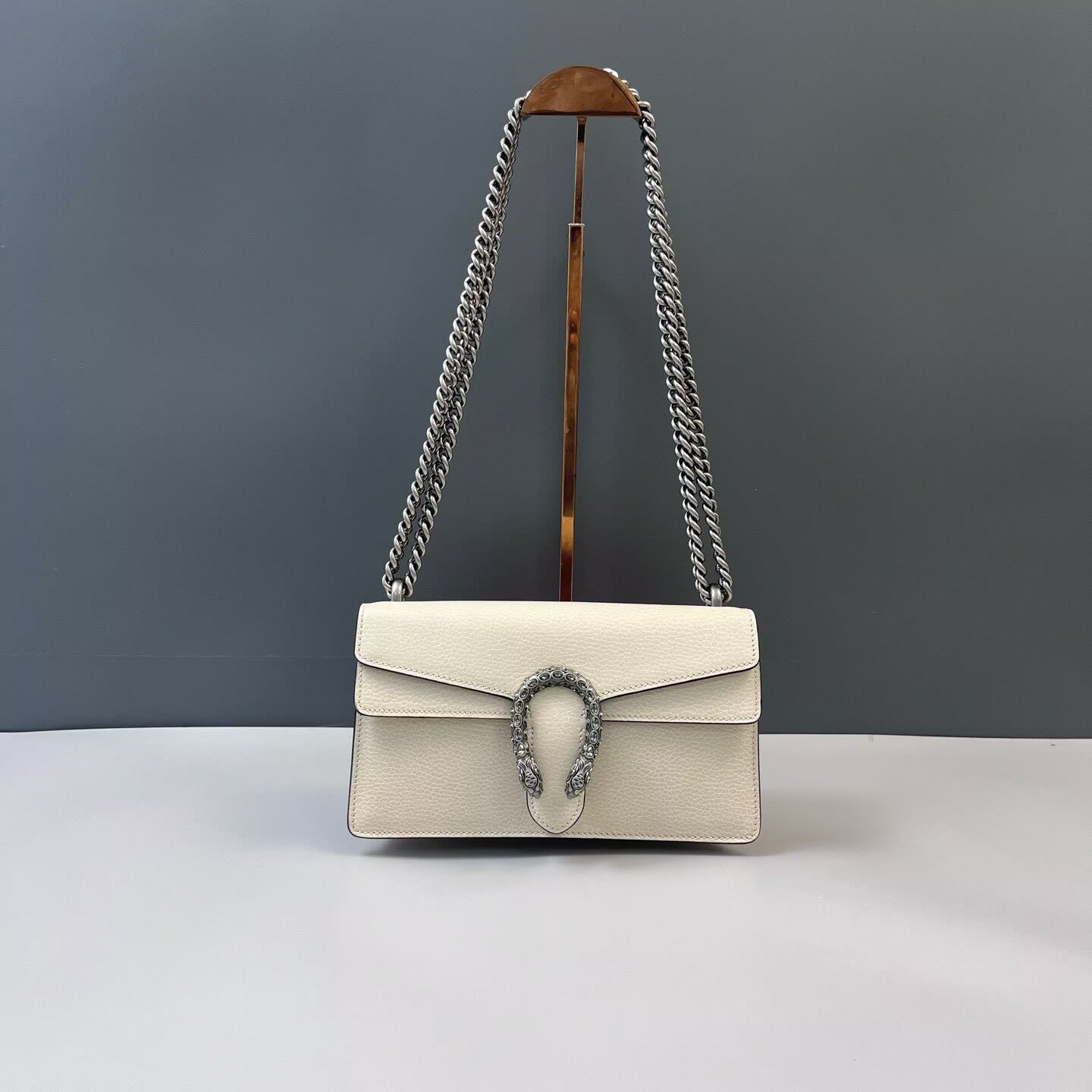 Gucci - Dionysus Shoulder Bag - Grained leather - White - (Small)