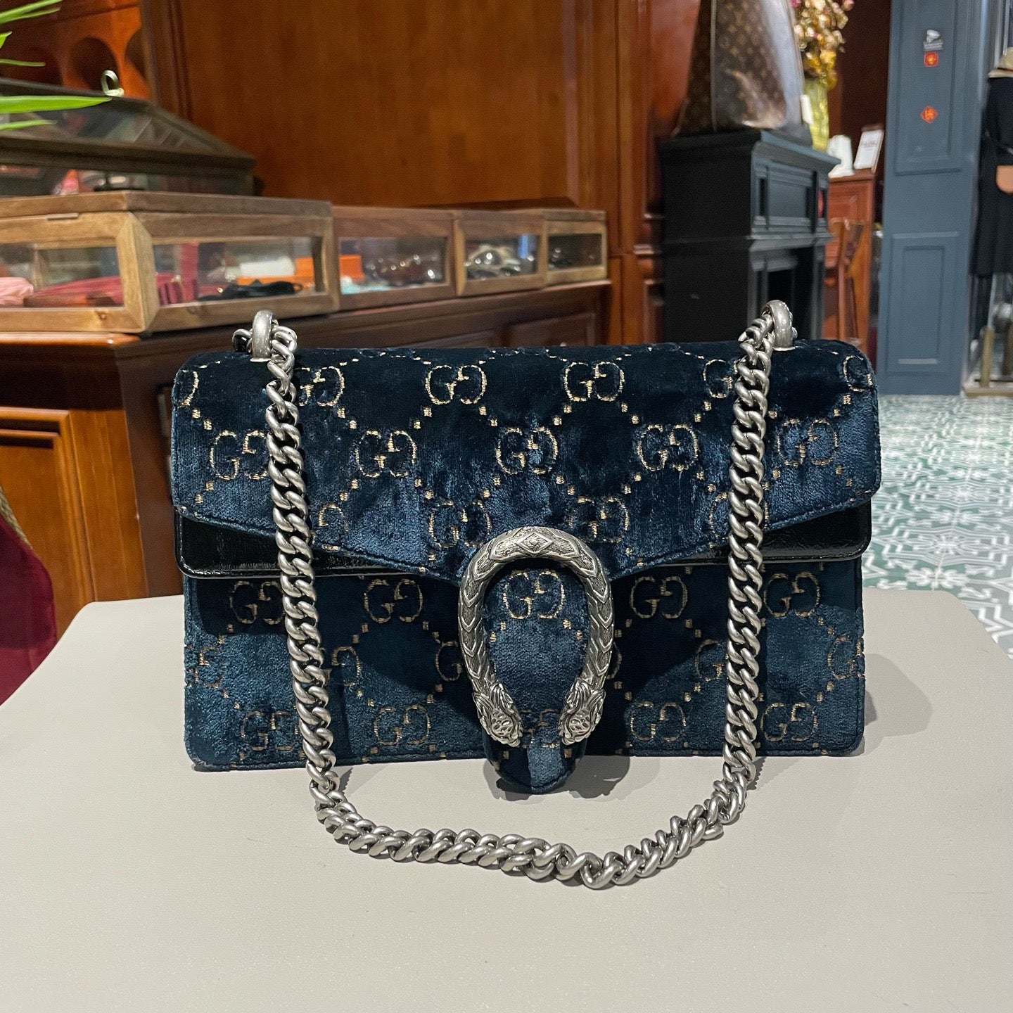 Gucci - Dionysus - Velvet - Navy - (medium)