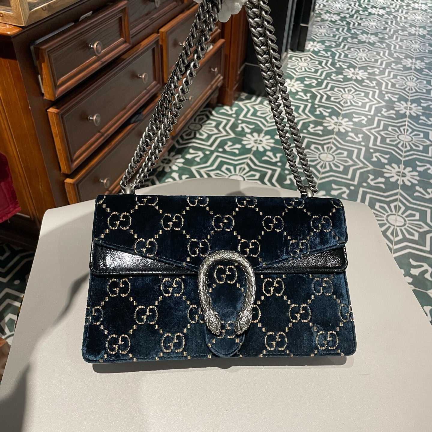 Gucci - Dionysus - Velvet - Navy - (medium)