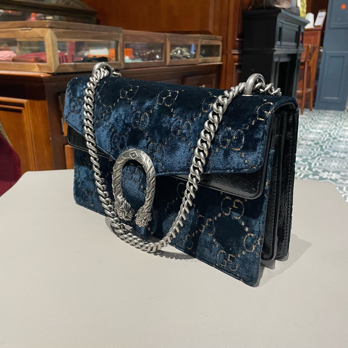 Gucci - Dionysus - Velvet - Navy - (medium)
