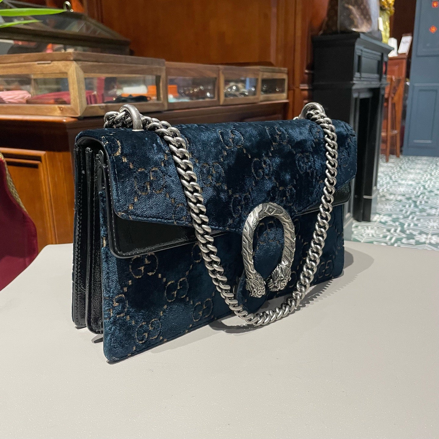 Gucci - Dionysus - Velvet - Navy - (medium)