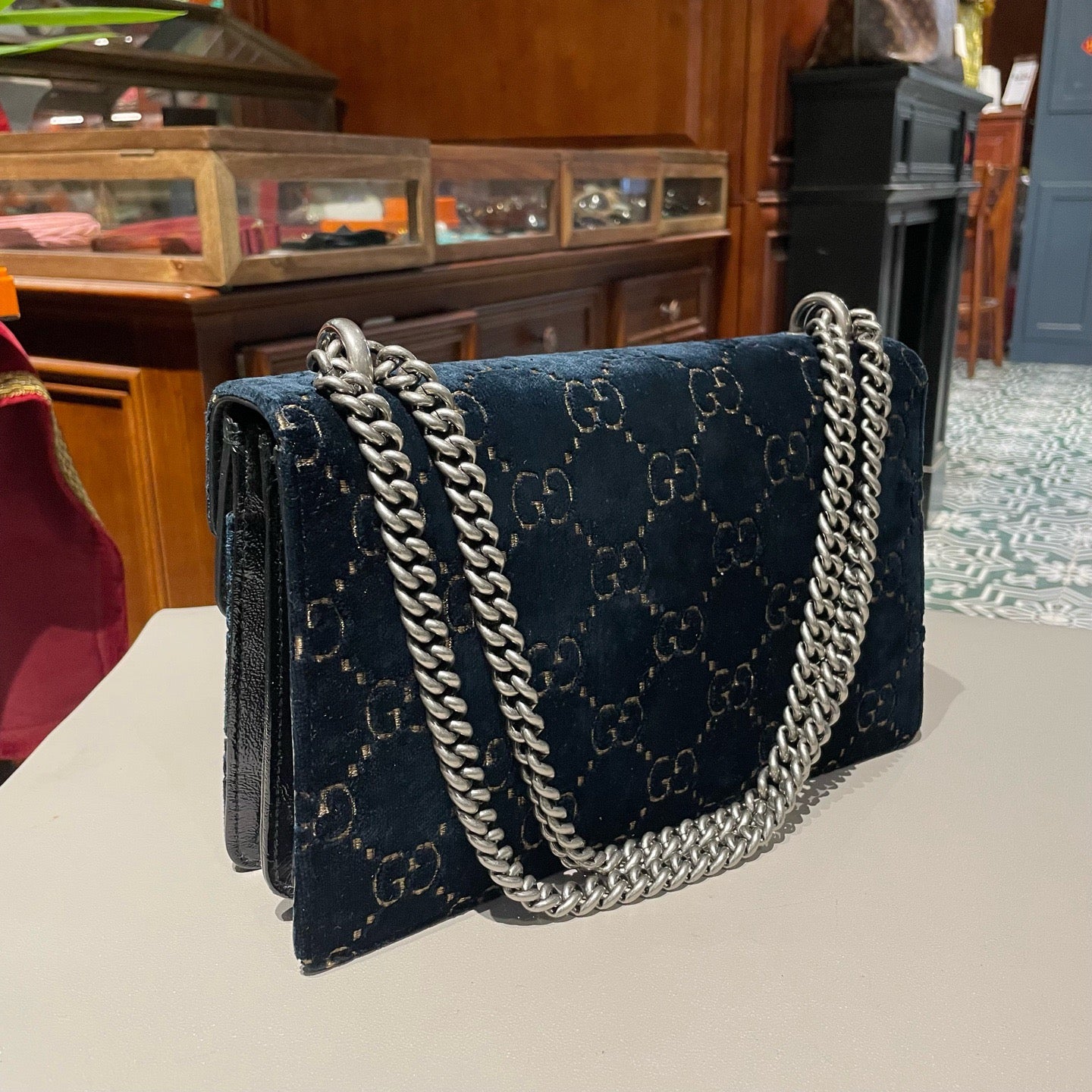 Gucci - Dionysus - Velvet - Navy - (medium)