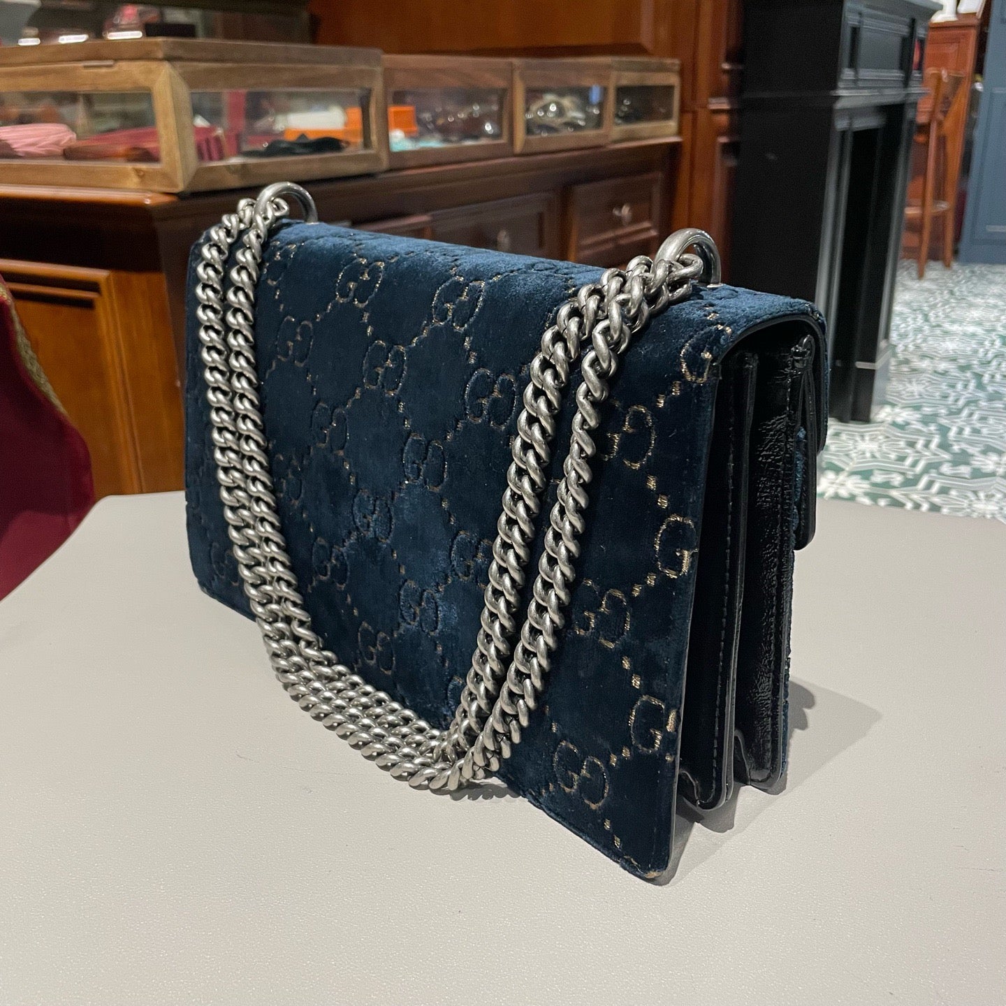 Gucci - Dionysus - Velvet - Navy - (medium)