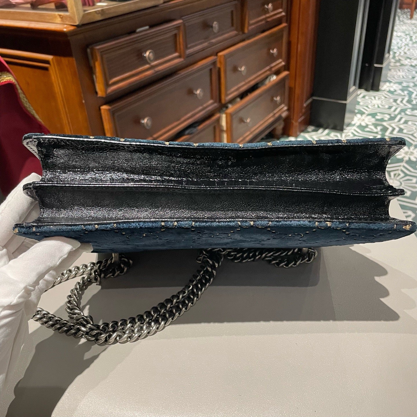 Gucci - Dionysus - Velvet - Navy - (medium)