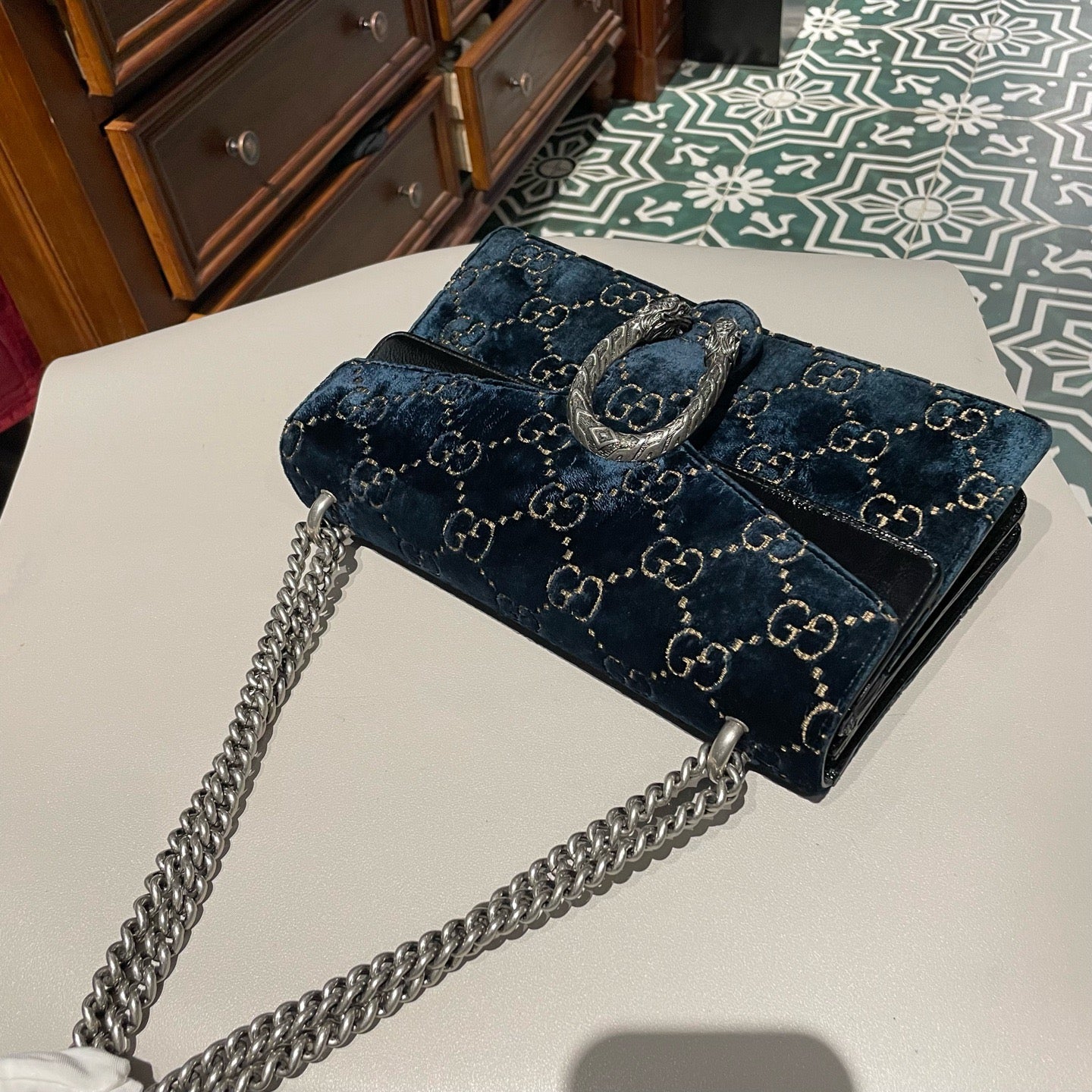 Gucci - Dionysus - Velvet - Navy - (medium)