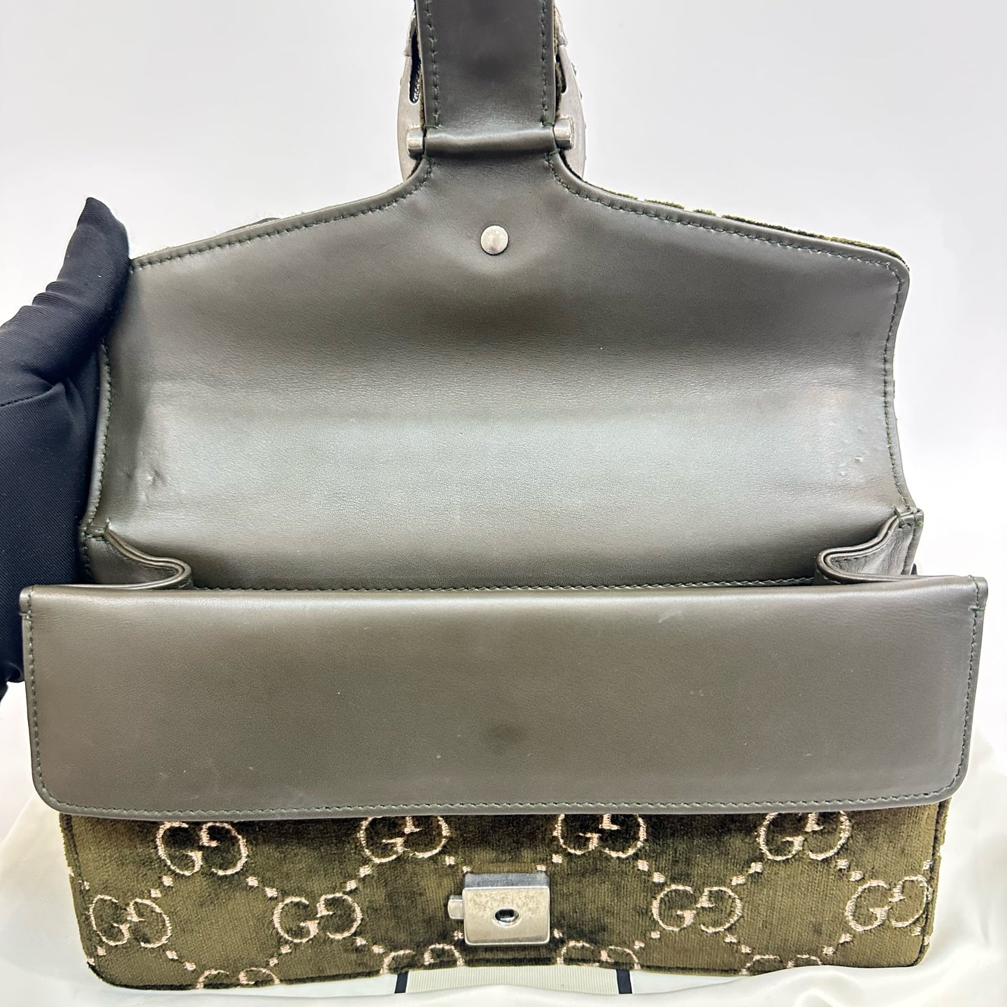 Gucci - Dionysus - Velvet with leather trim - Dark Green - (Medium)