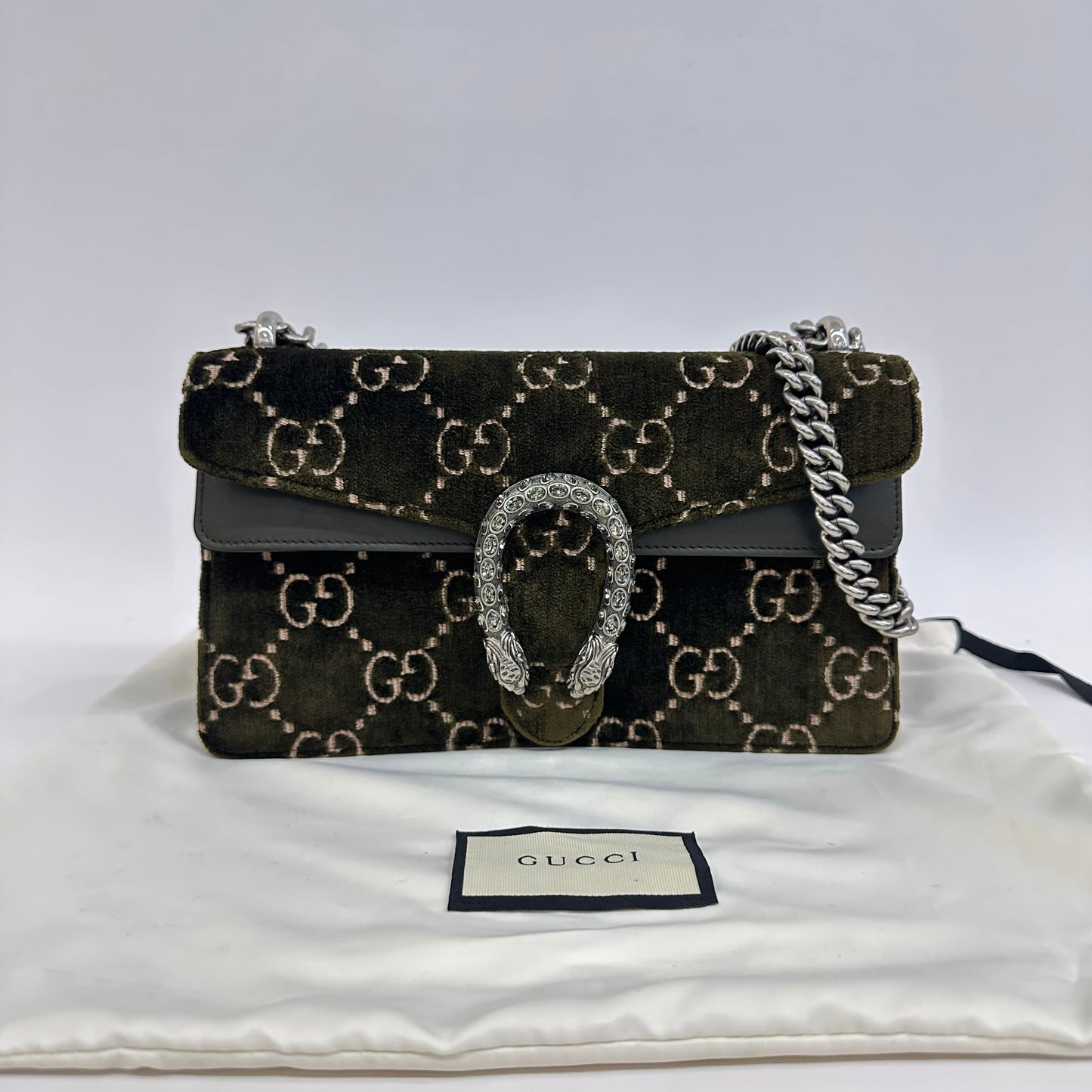 Gucci - Dionysus - Velvet with leather trim - Dark Green - (Medium)