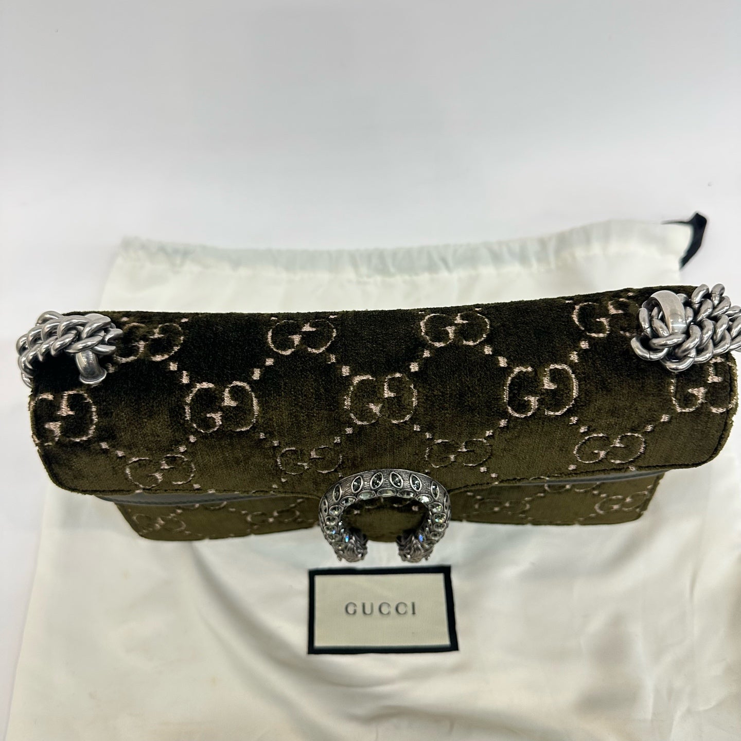 Gucci - Dionysus - Velvet with leather trim - Dark Green - (Medium)