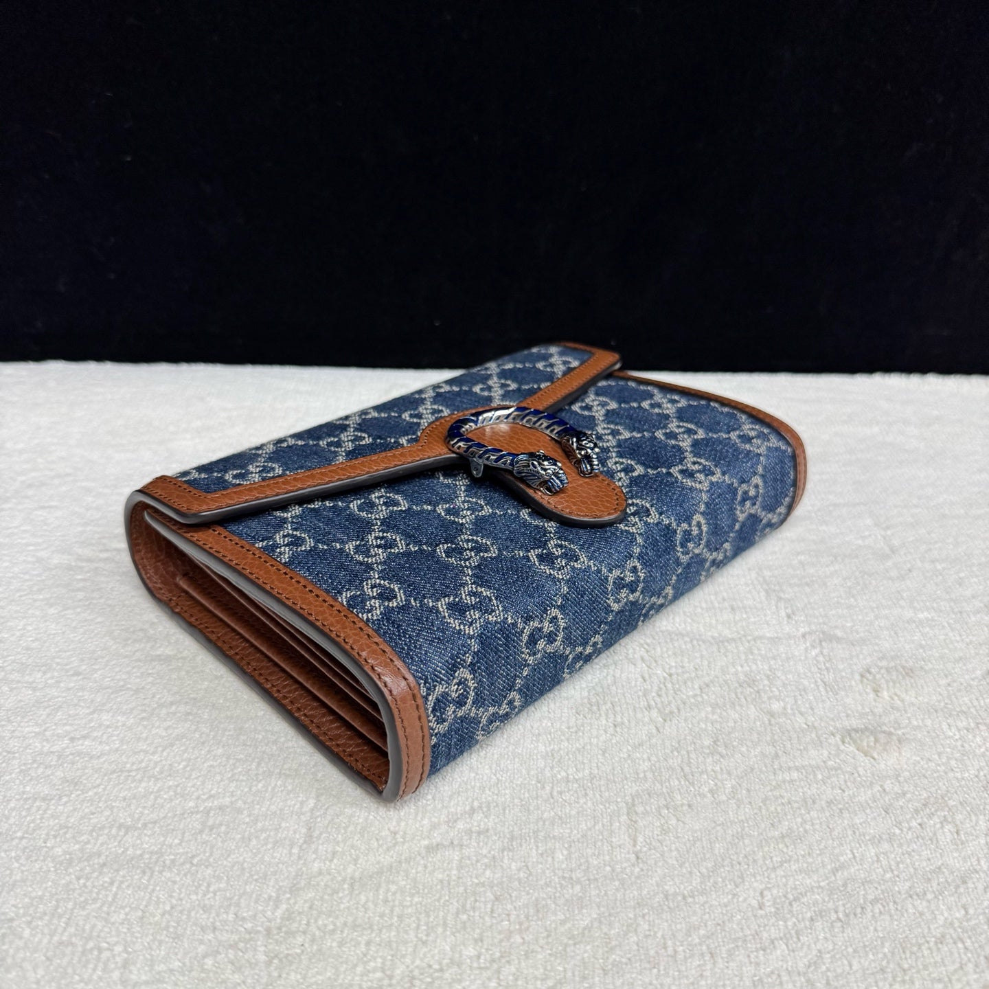 Gucci - Dionysus Wallet on Chain - Denim and leather - Blue - (mini)