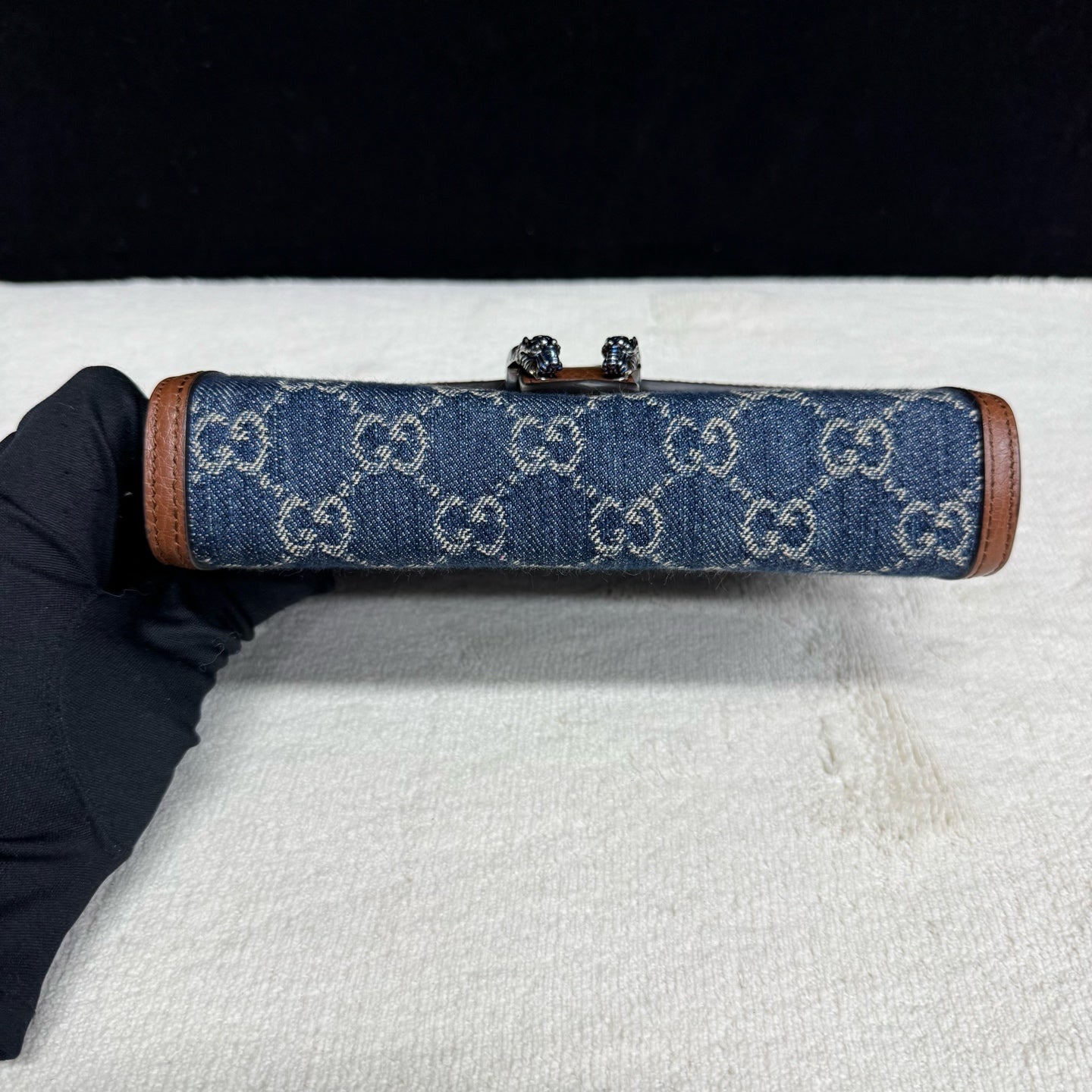 Gucci - Dionysus Wallet on Chain - Denim and leather - Blue - (mini)