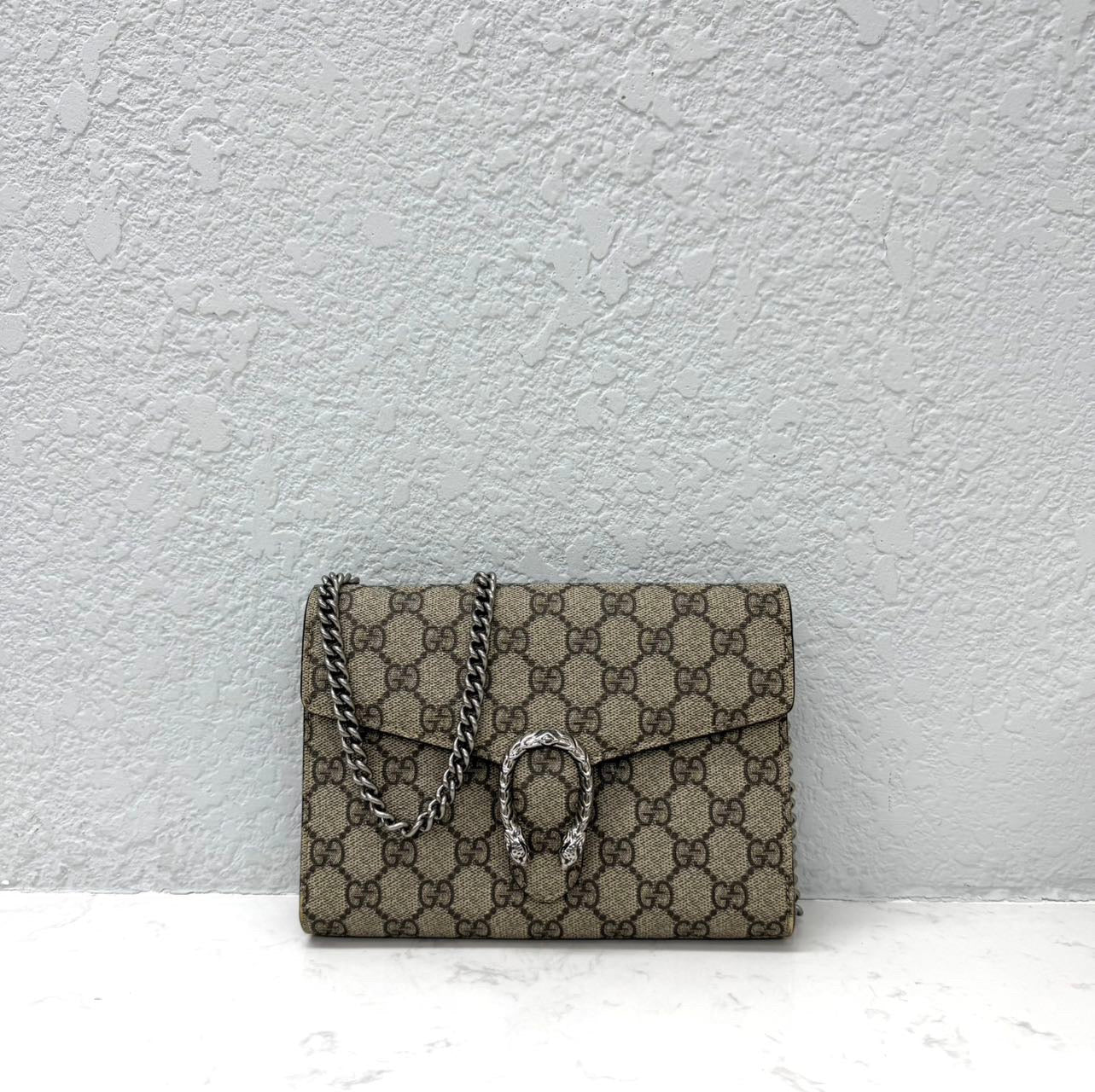 Gucci - Dionysus Wallet on Chain - GG Supreme coated canvas and leather - Multicolour - (mini)