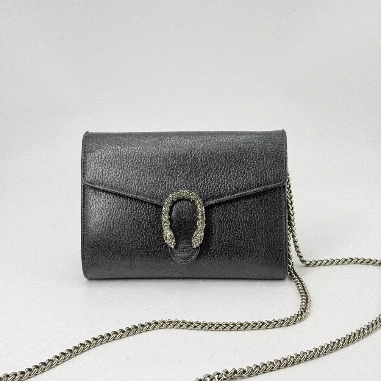 Gucci - Dionysus Wallet on Chain - Pebbled leather - Black - (mini)