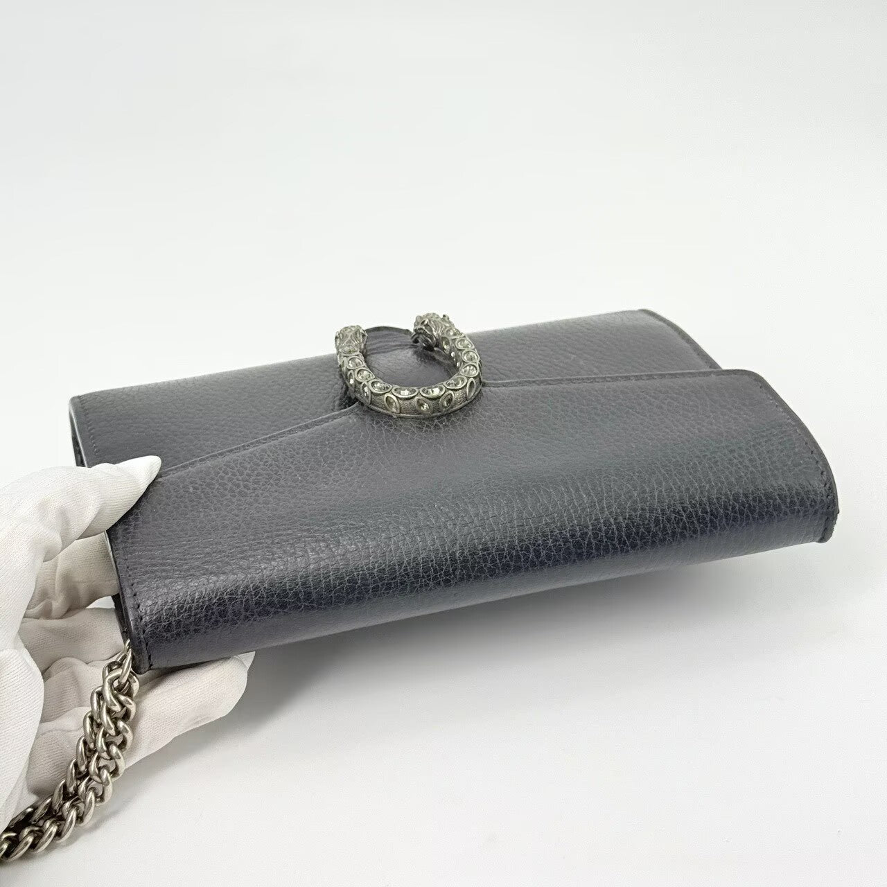 Gucci - Dionysus Wallet on Chain - Pebbled leather - Black - (mini)
