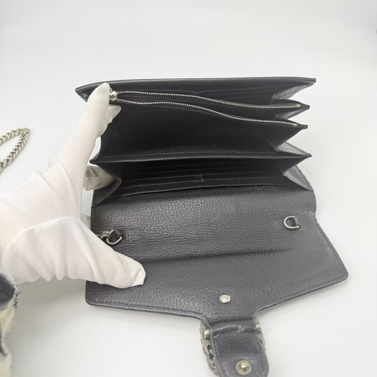 Gucci - Dionysus Wallet on Chain - Pebbled leather - Black - (mini)