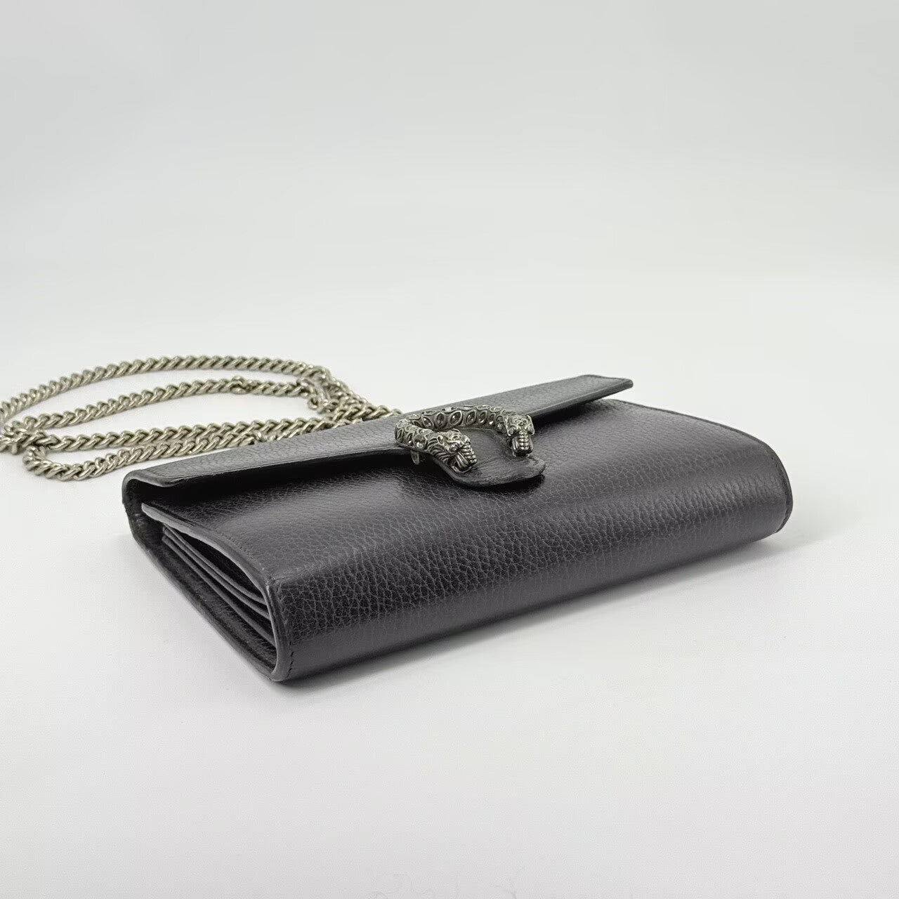 Gucci - Dionysus Wallet on Chain - Pebbled leather - Black - (mini)
