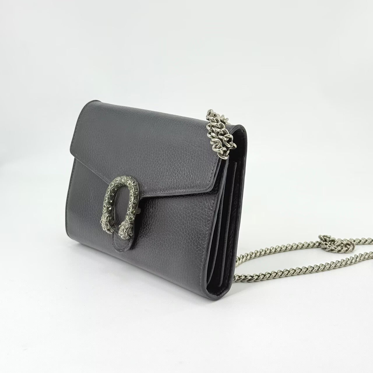 Gucci - Dionysus Wallet on Chain - Pebbled leather - Black - (mini)
