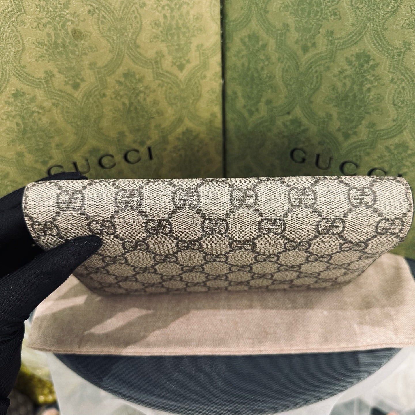 Gucci - Dionysus Wallet on Chain (WOC) - GG Supreme canvas with leather trim - Beige - (mini)