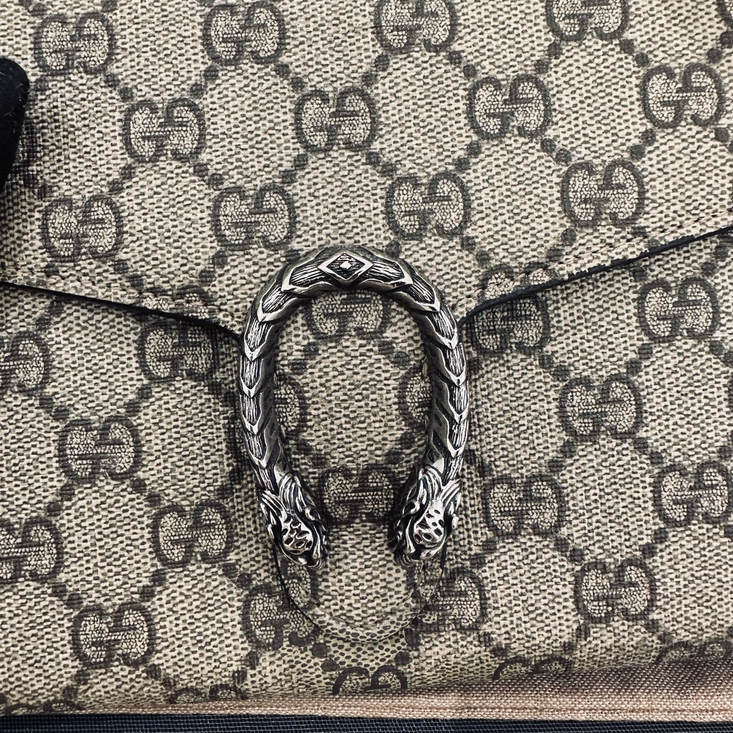Gucci - Dionysus Wallet on Chain (WOC) - GG Supreme canvas with leather trim - Beige - (mini)