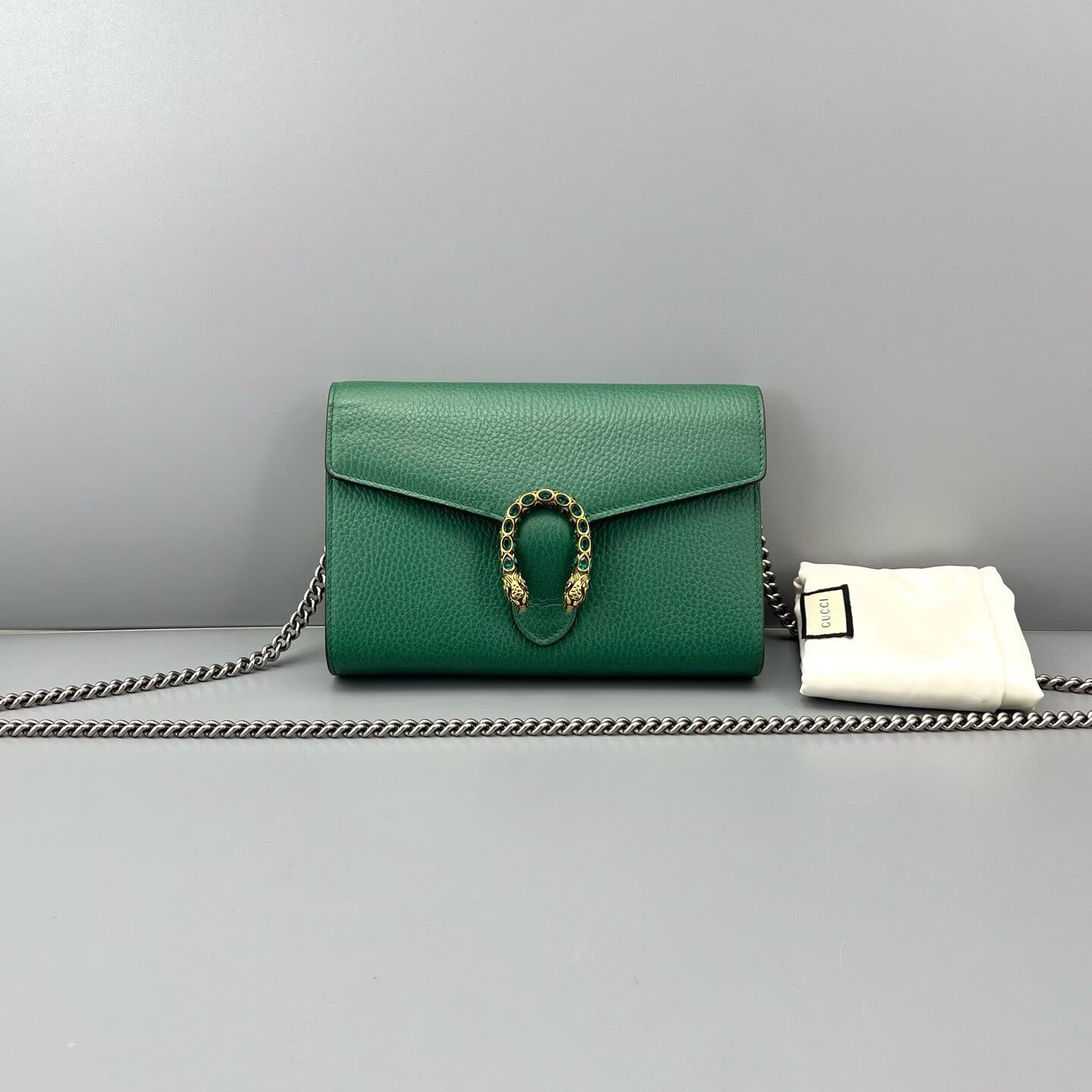 Gucci - Dionysus Wallet on Chain (WOC) - Grained leather - Green - (Small)