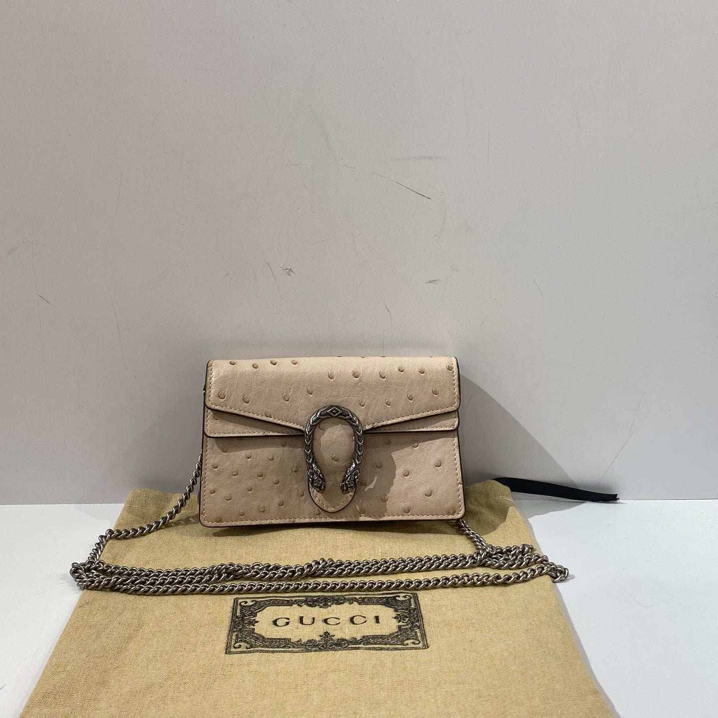 Gucci - Dionysus WOC - Ostrich leather - Beige - (mini)