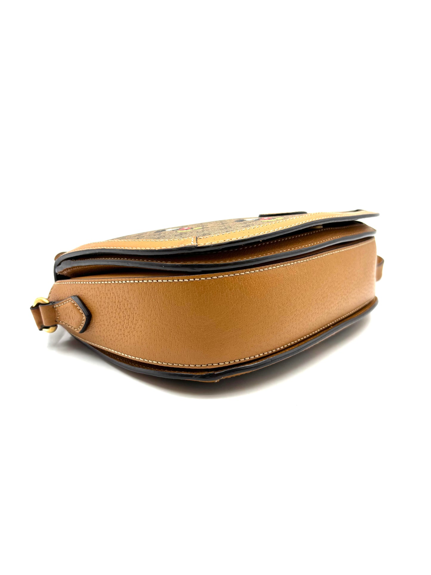 Gucci - Disney Mickey Mouse GG Monogram Saddle Bag - Coated canvas and leather - Brown - (medium)