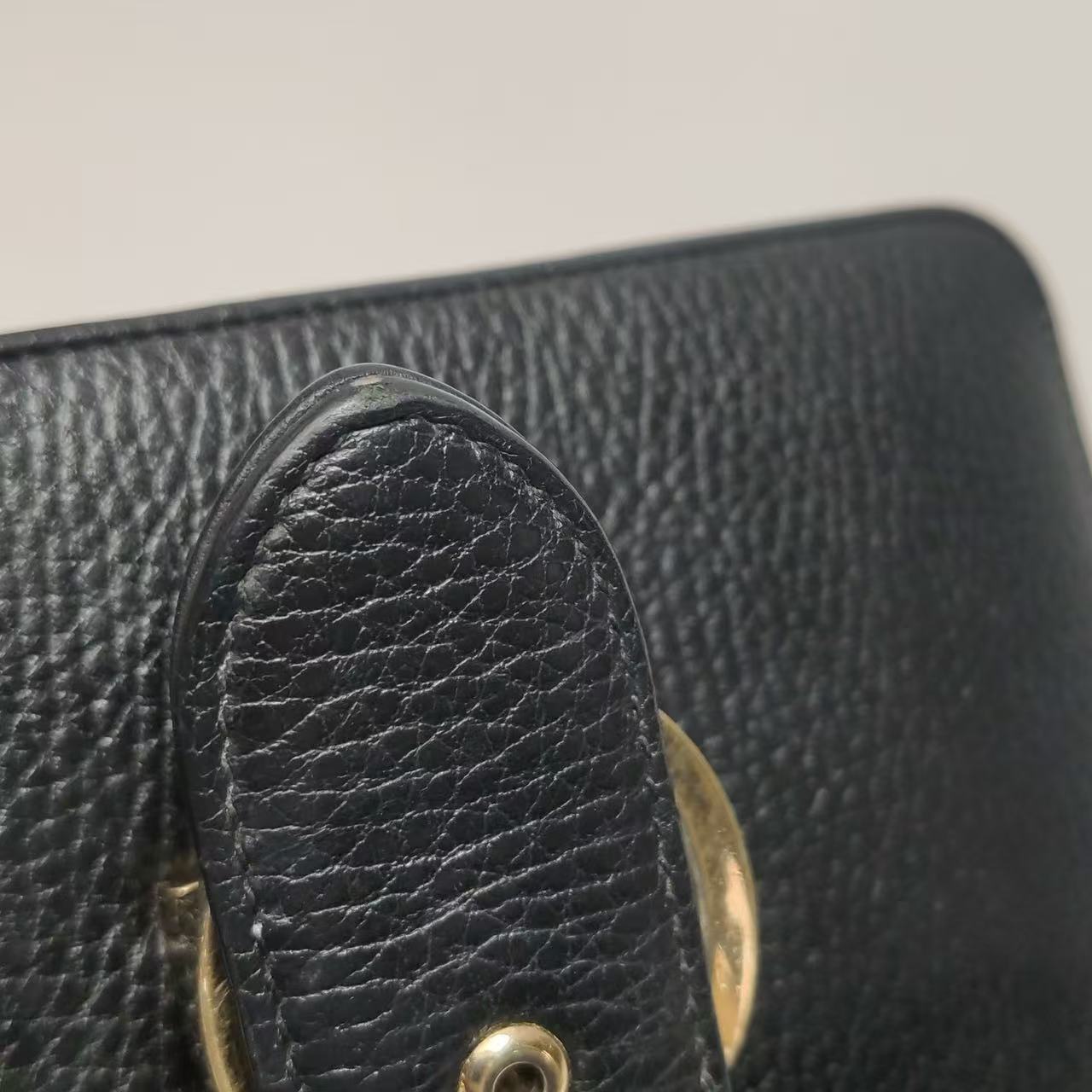 Gucci - Double G Accordion Chain Bag - Grain leather - Black - (small)