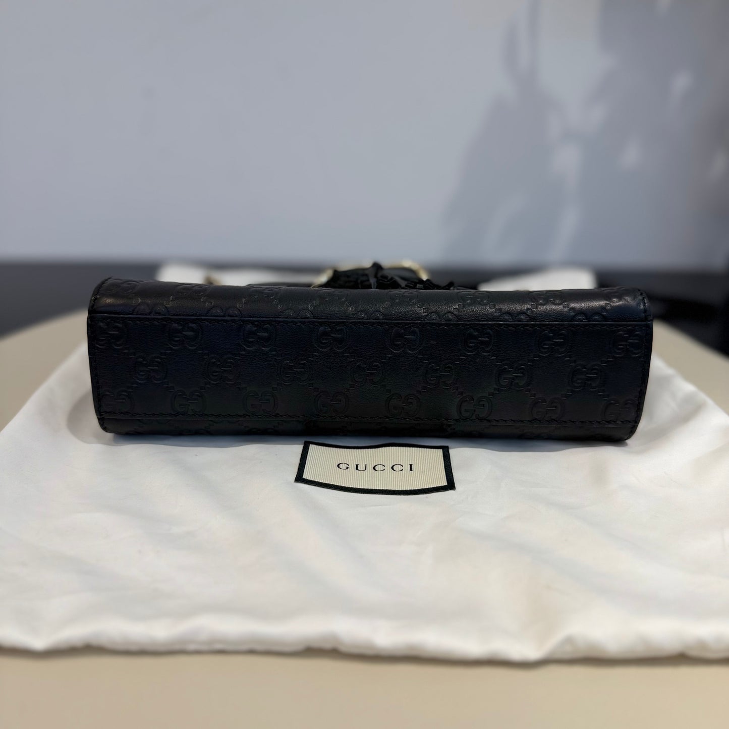 Gucci - Emily Chain Shoulder Bag - Leather - Black - (small)