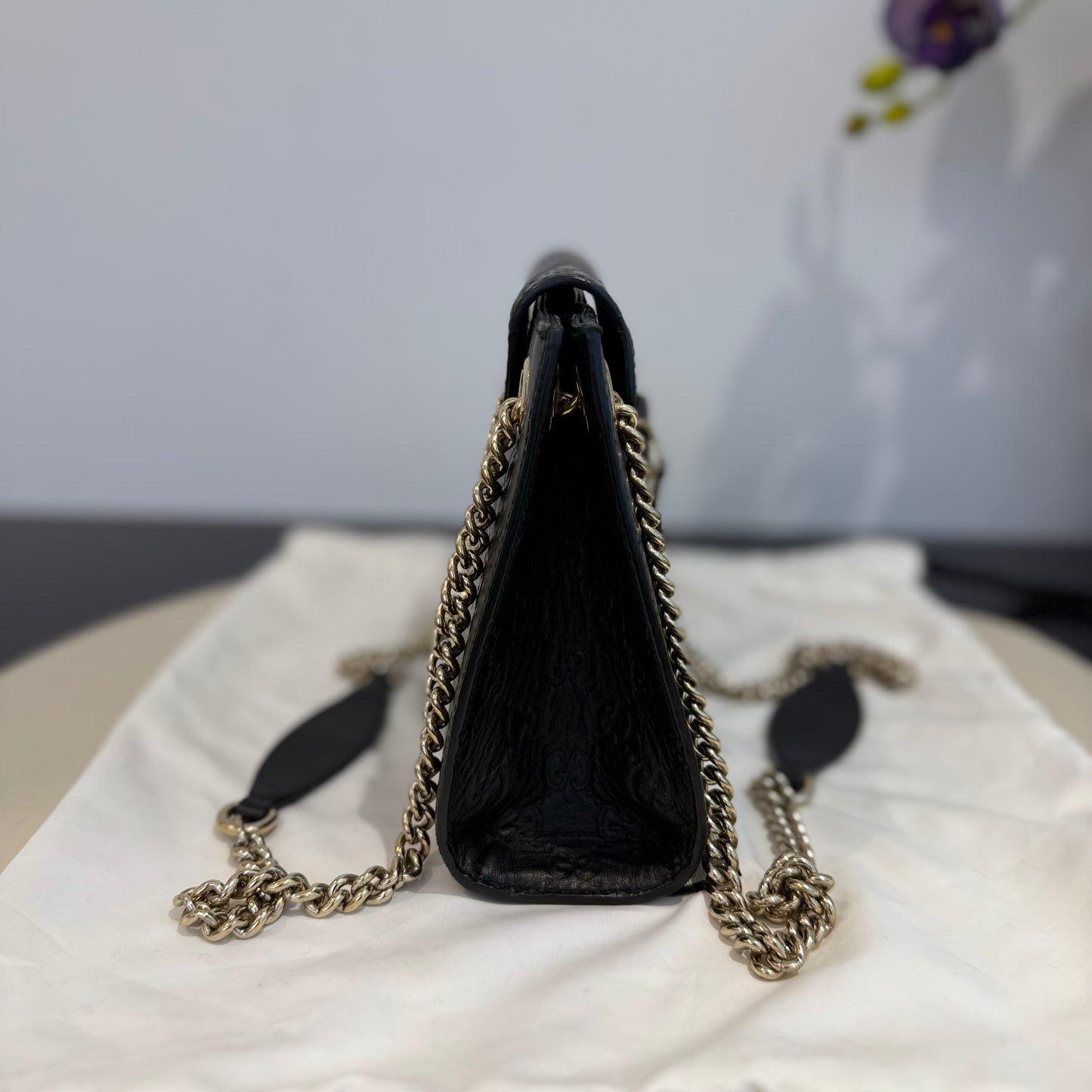 Gucci - Emily Chain Shoulder Bag - Leather - Black - (small)