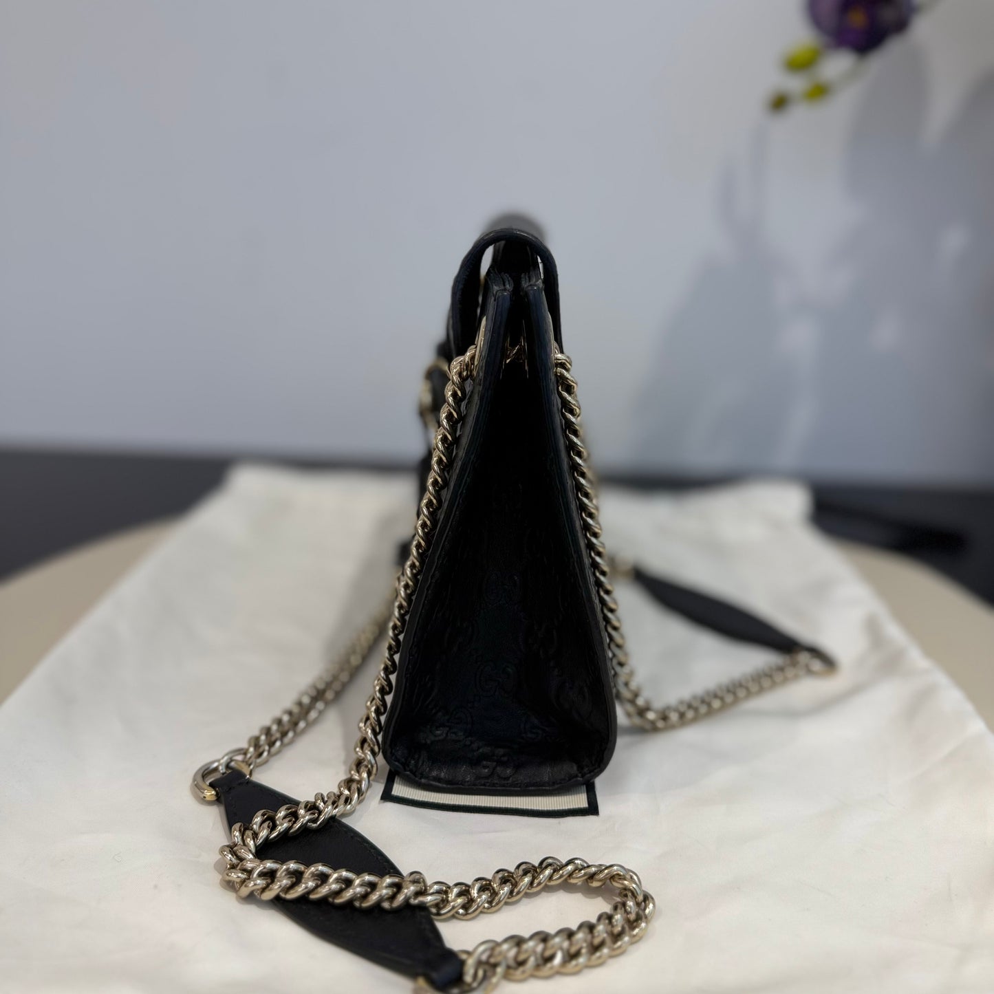 Gucci - Emily Chain Shoulder Bag - Leather - Black - (small)