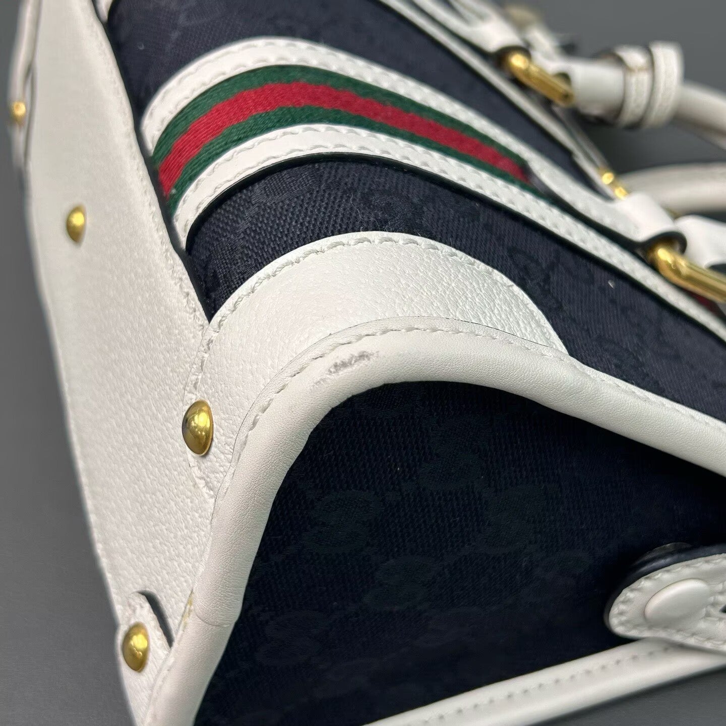 Gucci - Exquisite - Canvas and leather - Black and white - (mini)