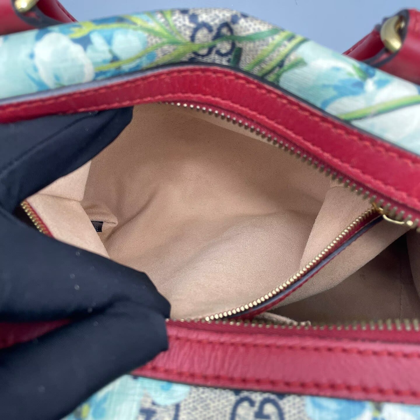 Gucci - Geranium Boston Bag - GG Supreme coated canvas and leather - Beige, Blue, Green, Red - (Small)