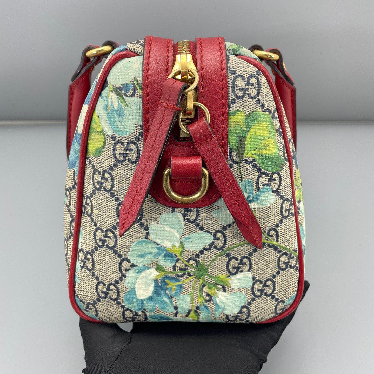 Gucci - Geranium Boston Bag - GG Supreme coated canvas and leather - Beige, Blue, Green, Red - (Small)