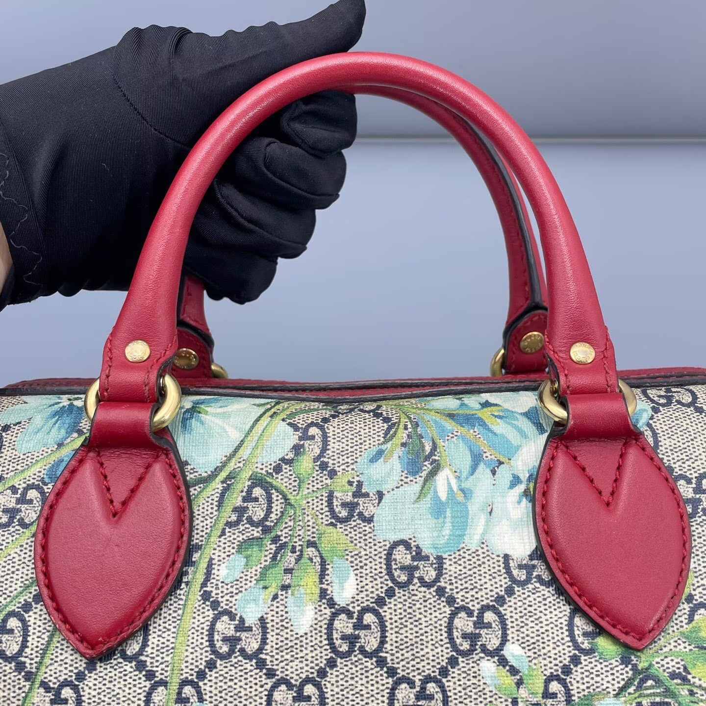 Gucci - Geranium Boston Bag - GG Supreme coated canvas and leather - Beige, Blue, Green, Red - (Small)