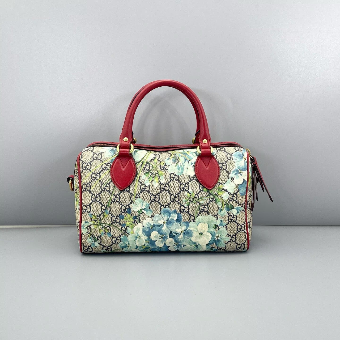 Gucci - Geranium Boston Bag - GG Supreme coated canvas and leather - Beige, Blue, Green, Red - (Small)