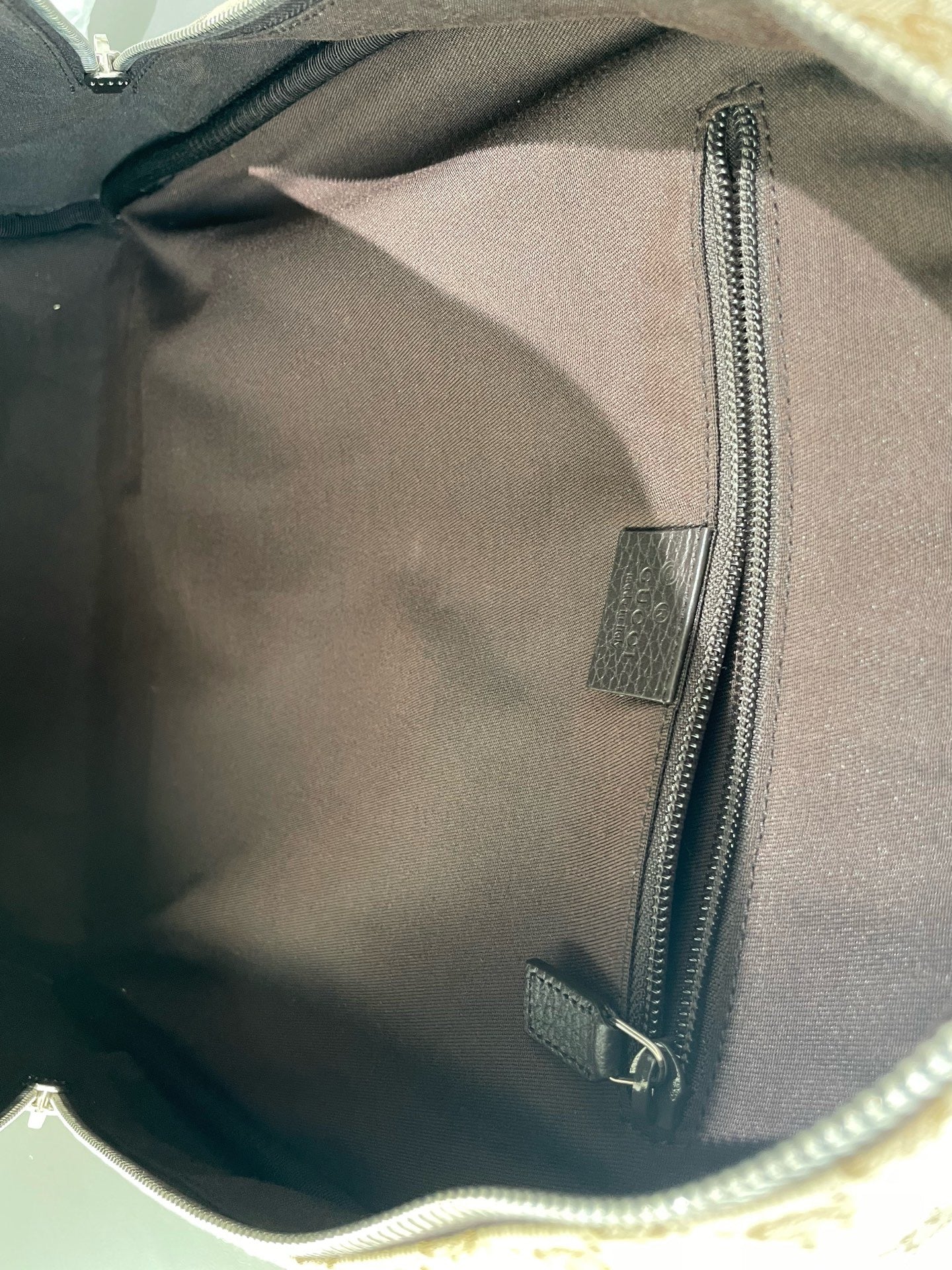 Gucci - GG Canvas Backpack - Coated canvas with leather trim - Beige - (medium)