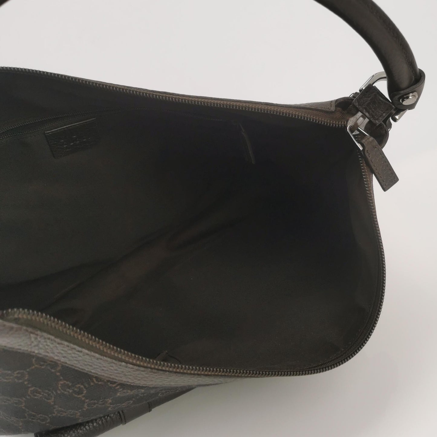 Gucci - GG Canvas Shoulder Bag - Canvas with Leather trim - Brown - (medium)