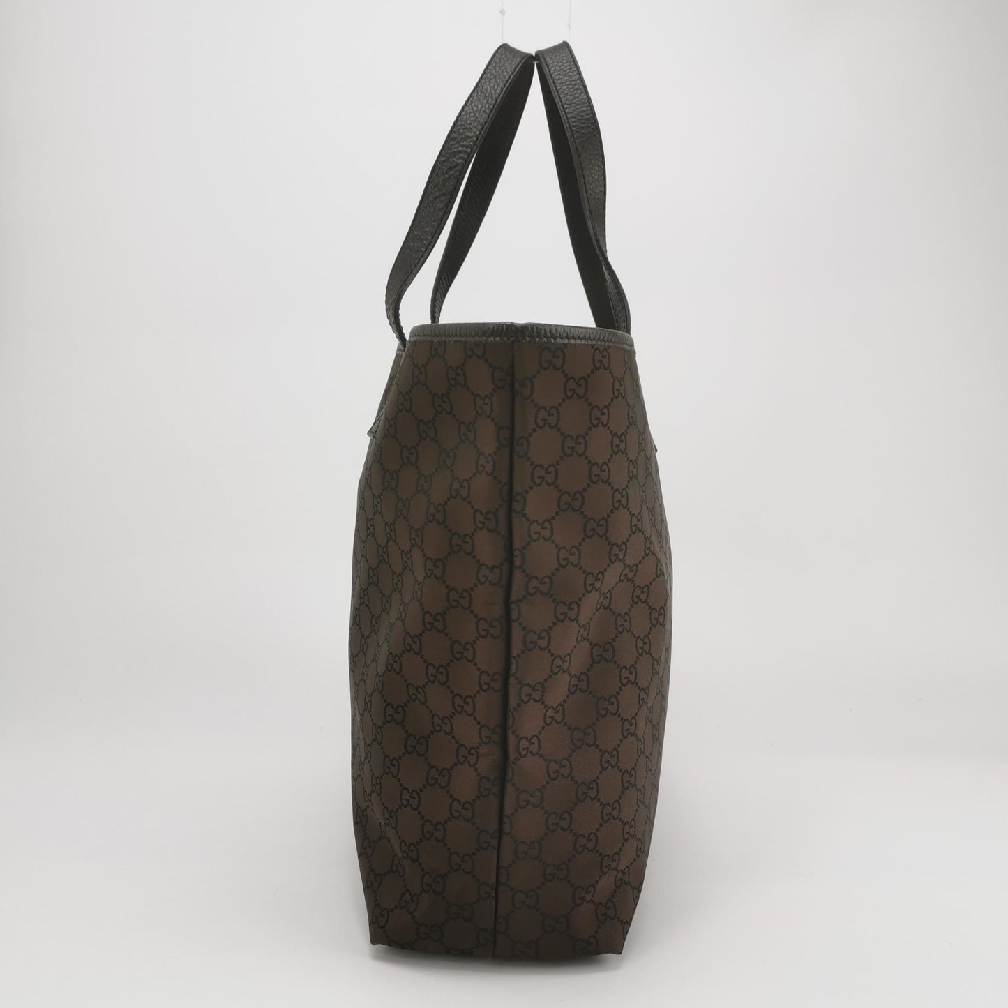 Gucci - GG Canvas Tote - GG Monogram canvas with Leather trim - Brown - (Medium)