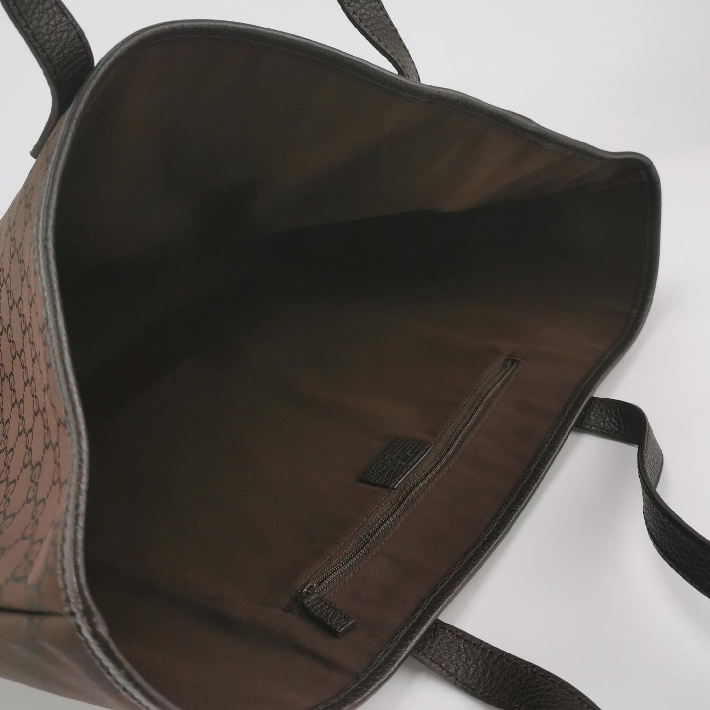 Gucci - GG Canvas Tote - GG Monogram canvas with Leather trim - Brown - (Medium)