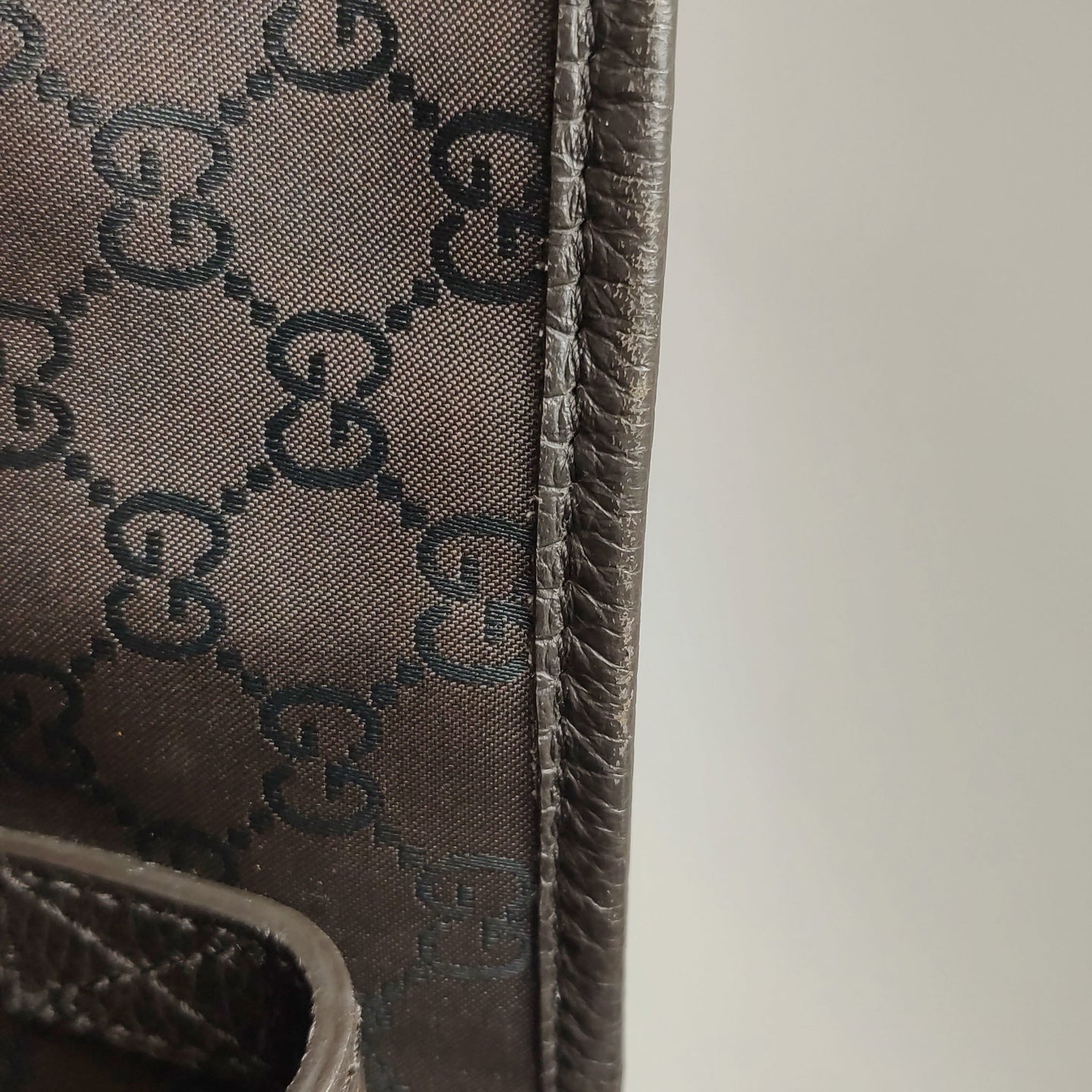Gucci - GG Canvas Tote - GG Monogram canvas with Leather trim - Brown - (Medium)