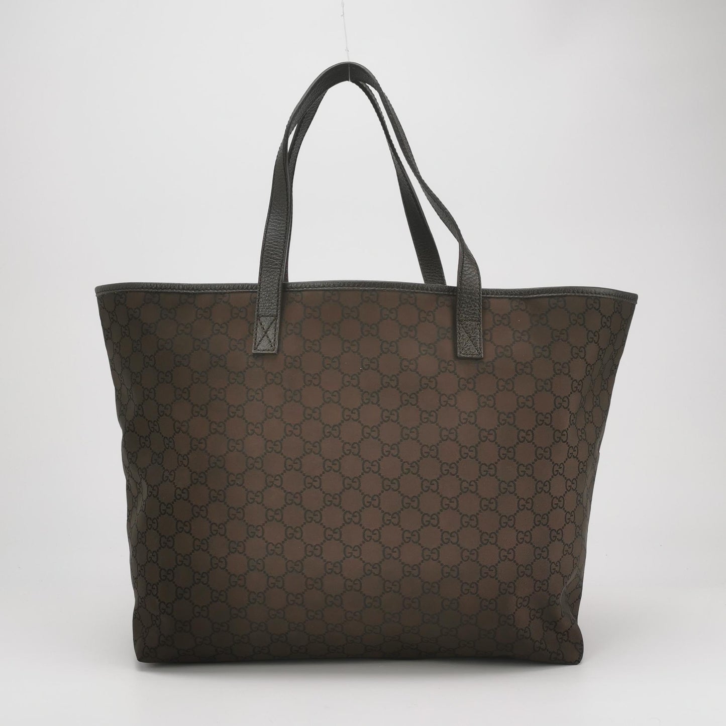 Gucci - GG Canvas Tote - GG Monogram canvas with Leather trim - Brown - (Medium)