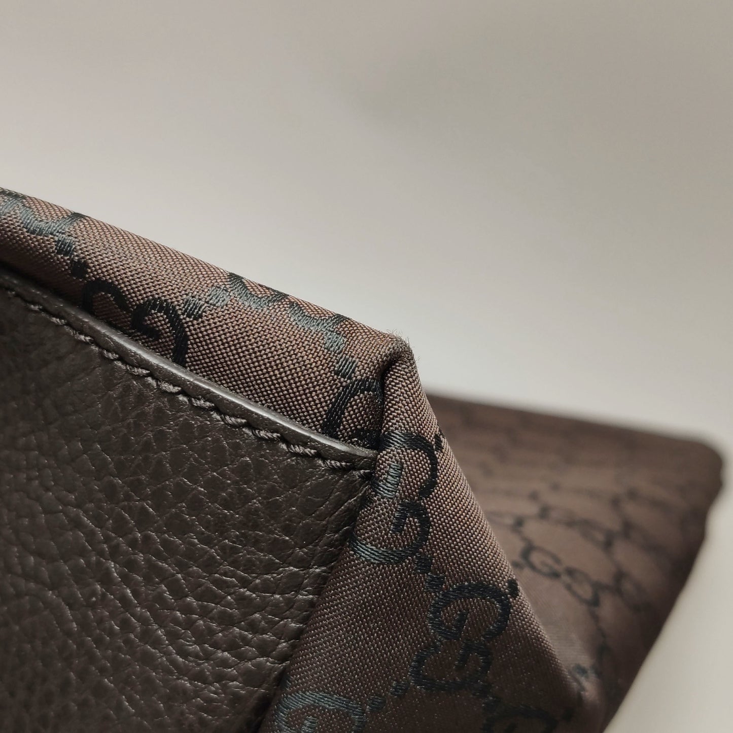 Gucci - GG Canvas Tote - GG Monogram canvas with Leather trim - Brown - (Medium)