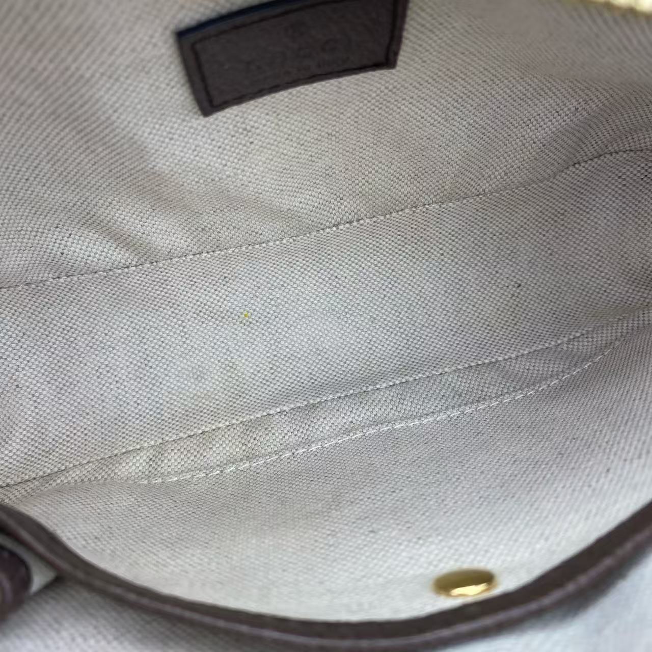 Gucci - GG Jumbo Camera Bag - Jumbo GG canvas with leather trim - Beige and Brown with Green and Red Web Strap - (Small)