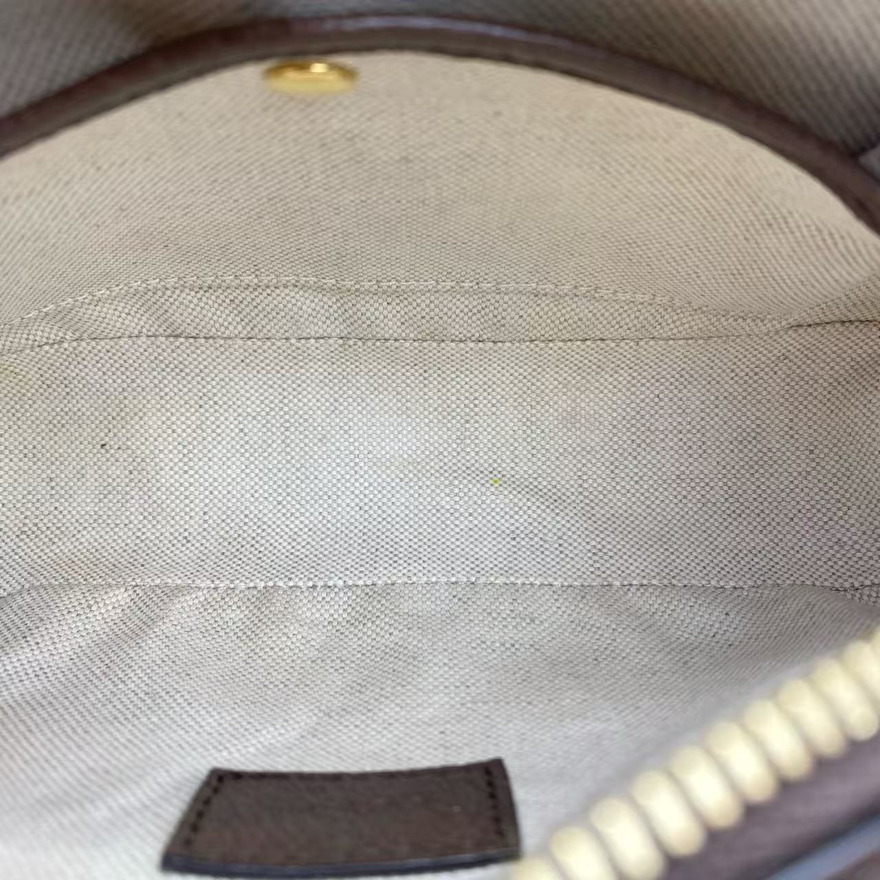 Gucci - GG Jumbo Camera Bag - Jumbo GG canvas with leather trim - Beige and Brown with Green and Red Web Strap - (Small)