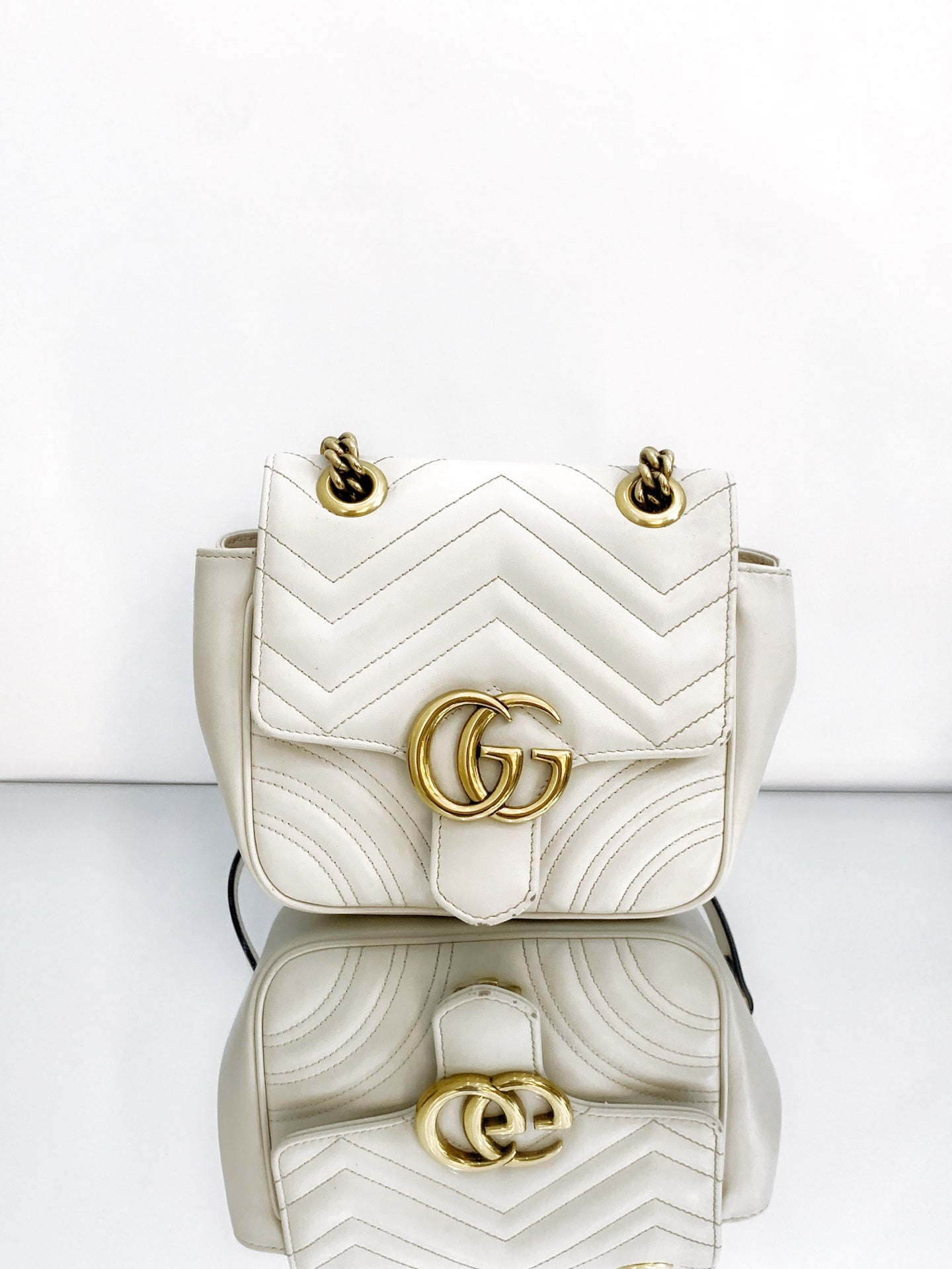Gucci - GG Marmont - Leather - Beige